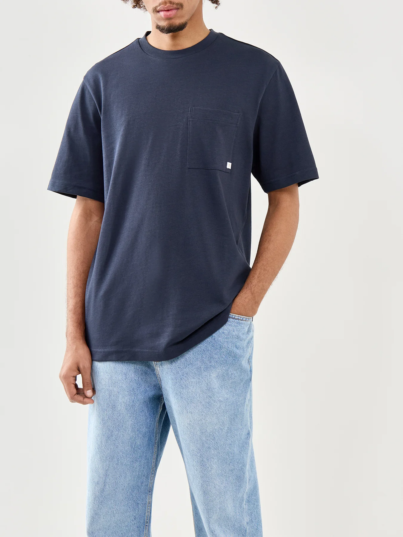 Stacy Box Pocket T-Shirt Navy - Image 4