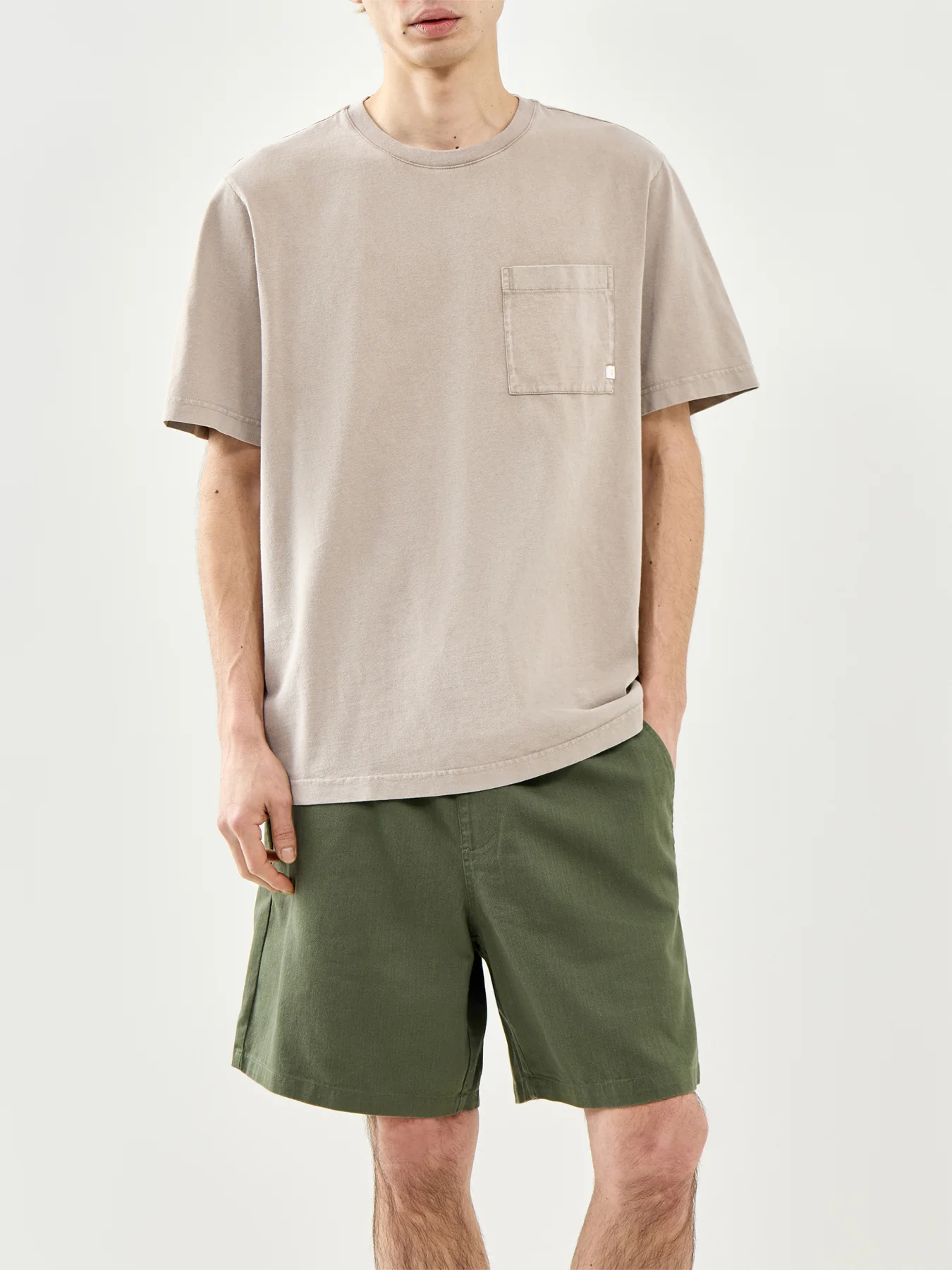 Pocket T-Shirt Beige - Image 4