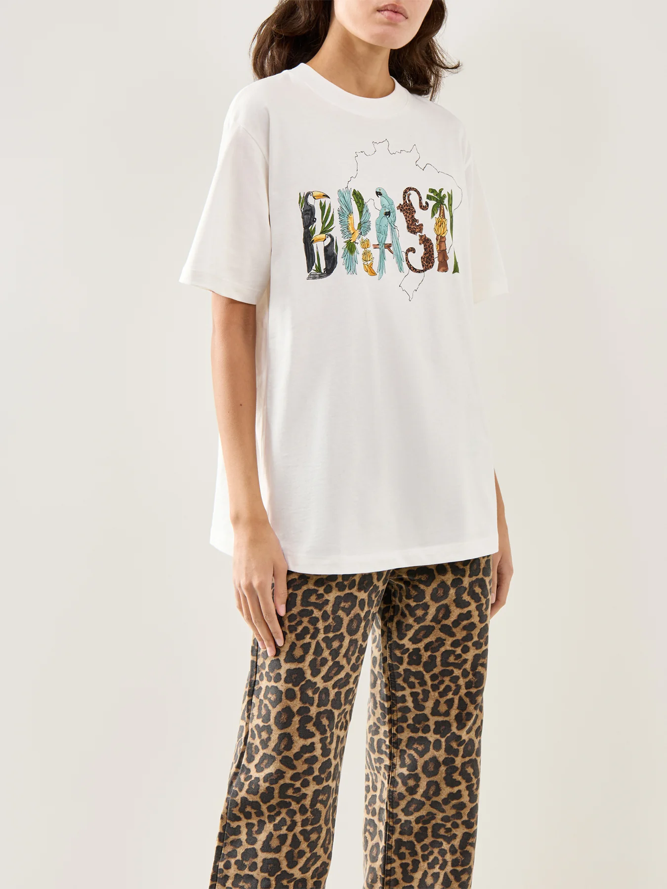 Brasil Relaxed Graphic T-Shirt Multi - Image 4