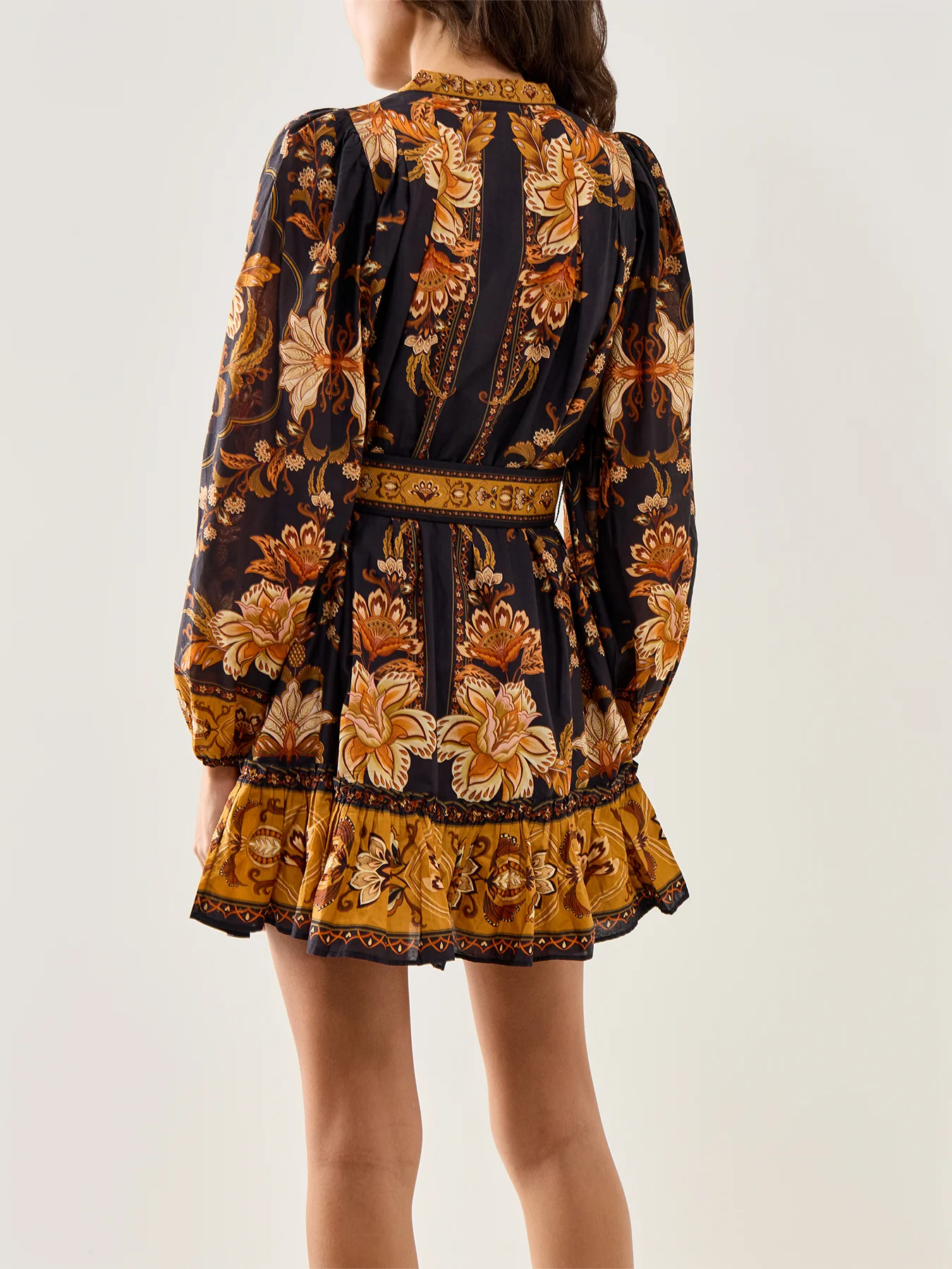 Majestic Garden Printed Mini Dress Multi - Image 5
