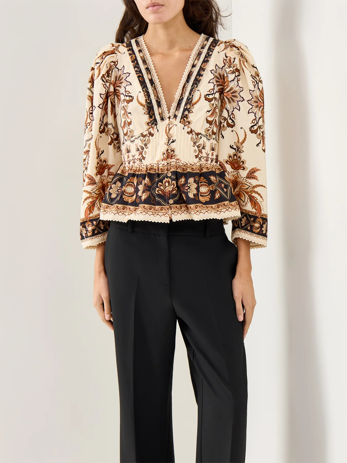 Majestic Garden Printed Blouse Multi - Image 4