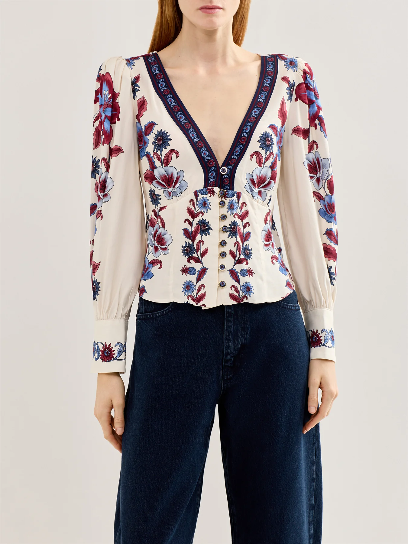 Malu Short-Sleeve Blouse Multi - Image 4