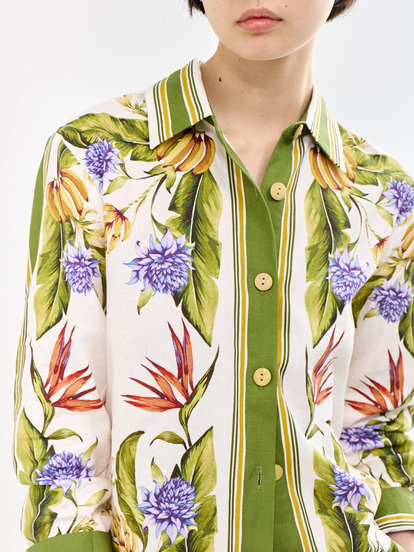 Tropical Scarf Sand Shirt Multi - Image 3