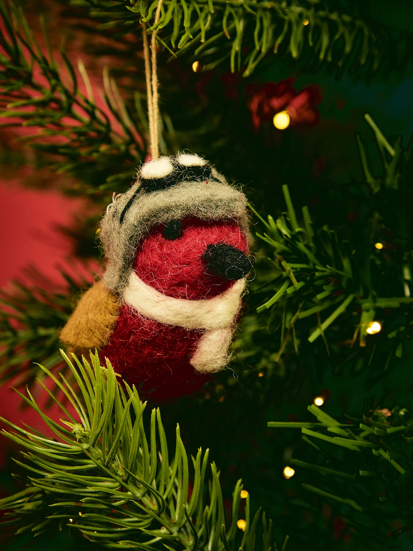 Aviator Robin Christmas Tree Hanging Decoration - Image 2