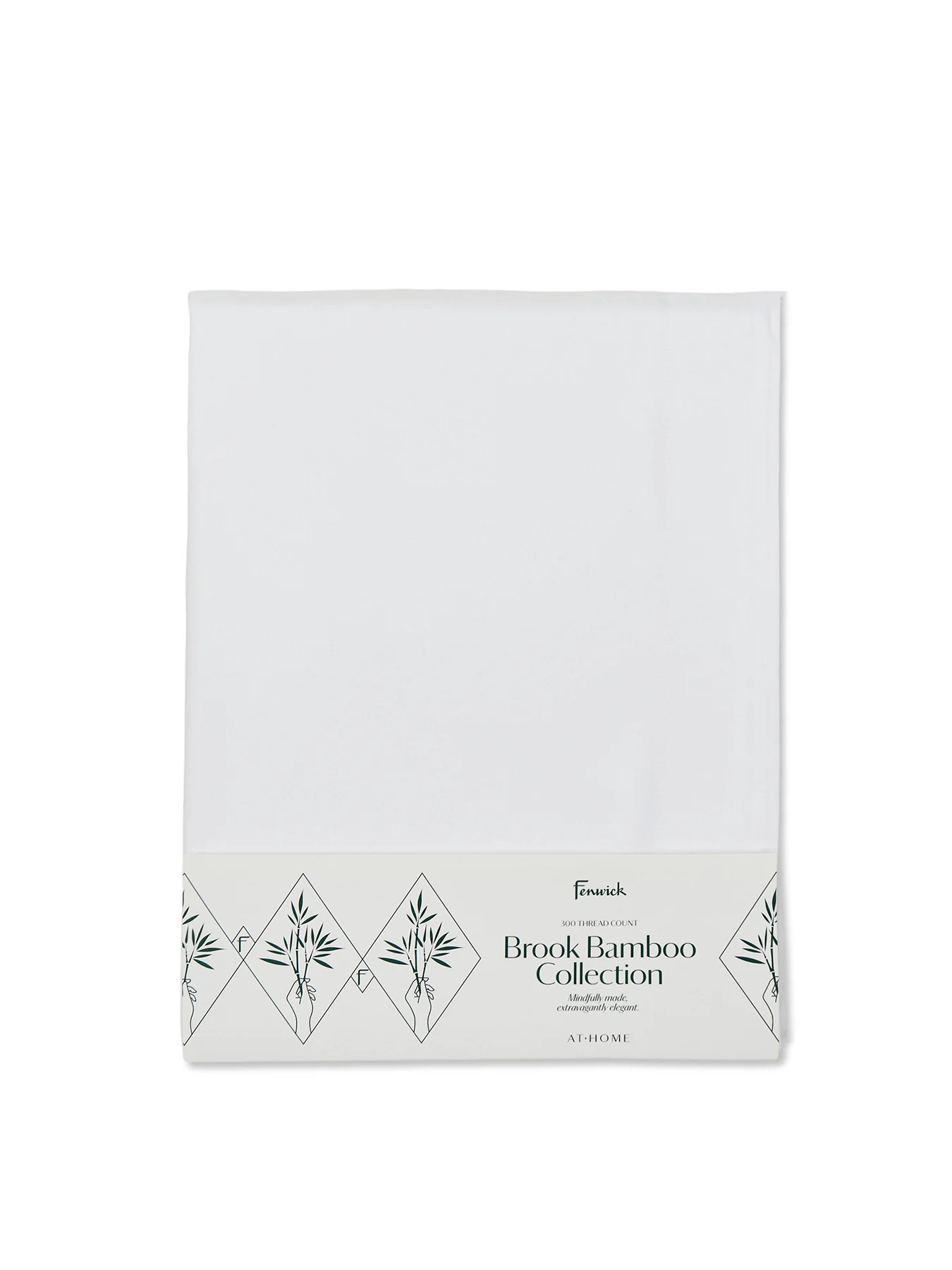 Brook Fitted Sheet Double White