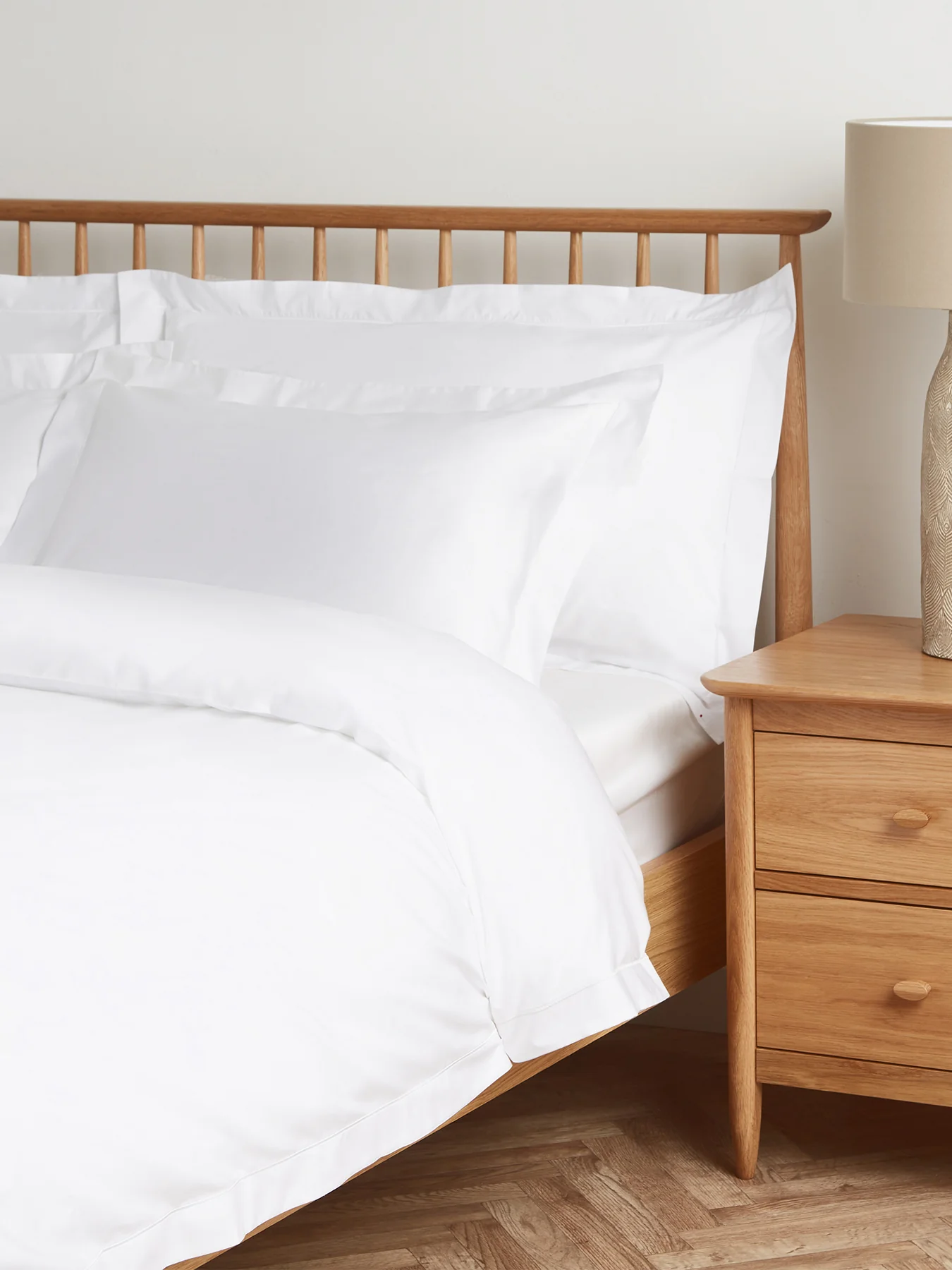 Northumberland Fitted Sheet Single White - Image 2