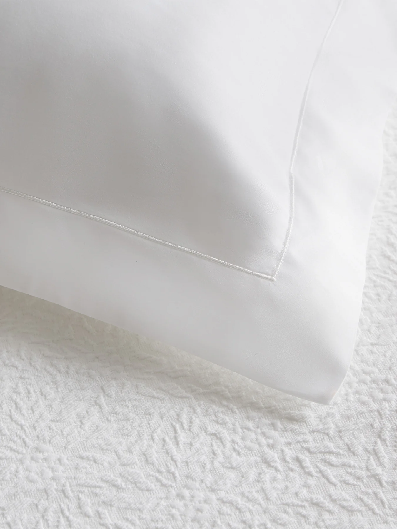 Northumberland Fitted Sheet Single White - Image 3