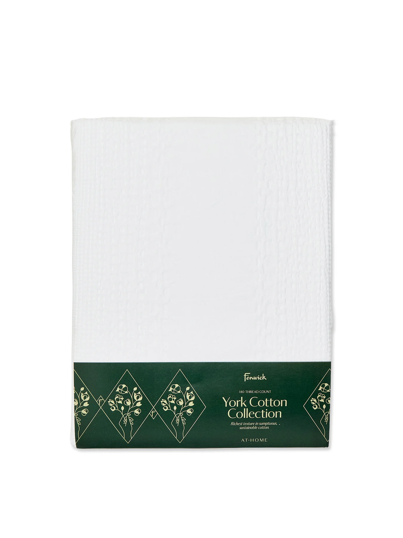 York Duvet Cover Double White - Image 2