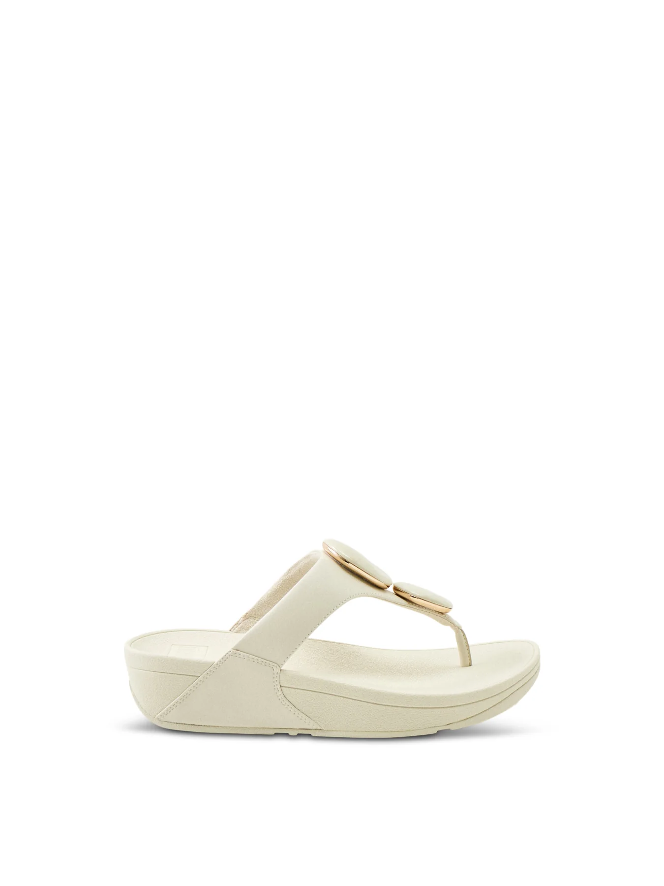 Lulu Marbled-Stone Toe-Post Sandals Paris Beige