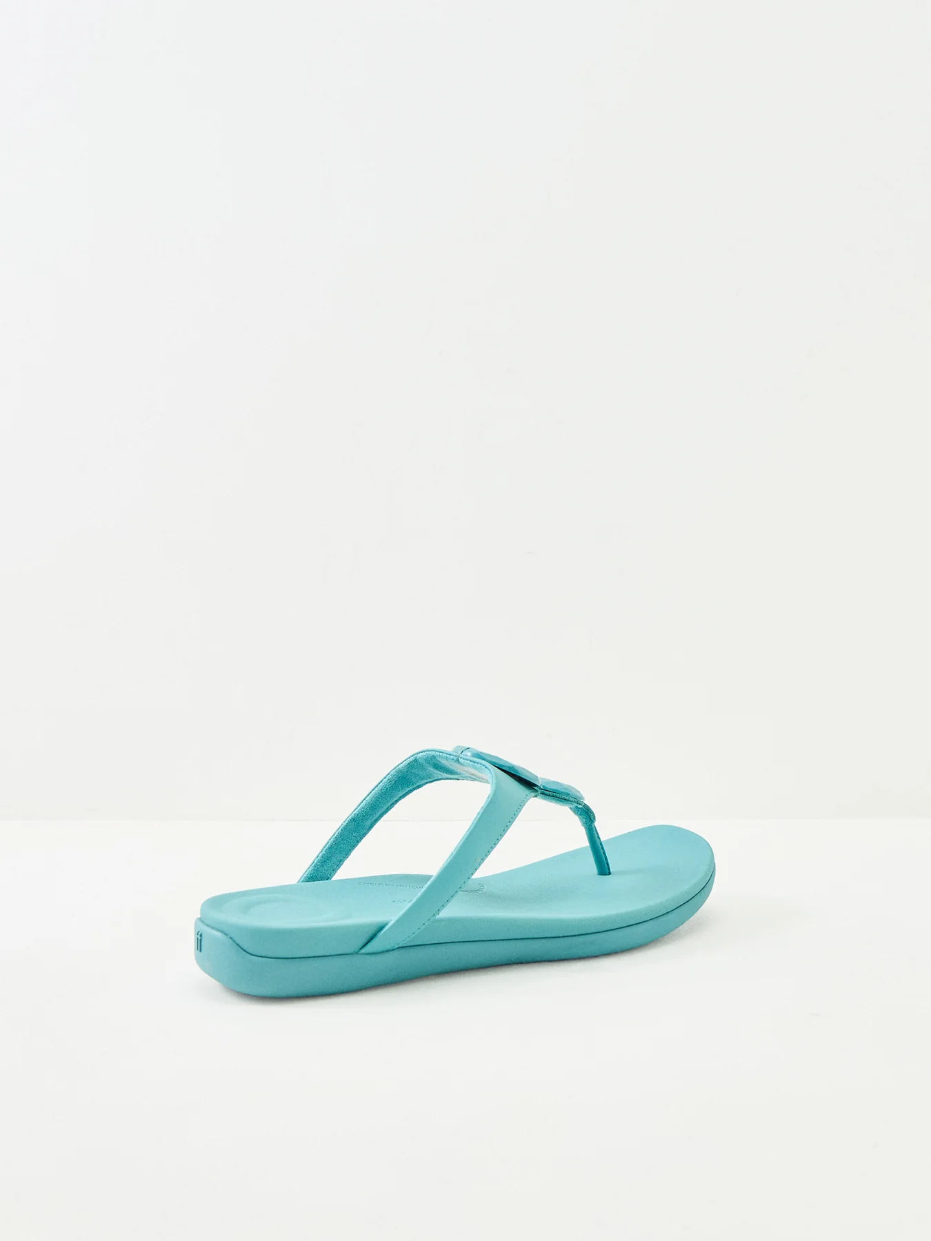 Solay Glossy-Disc Toe-Post Sandals Blue - Image 2