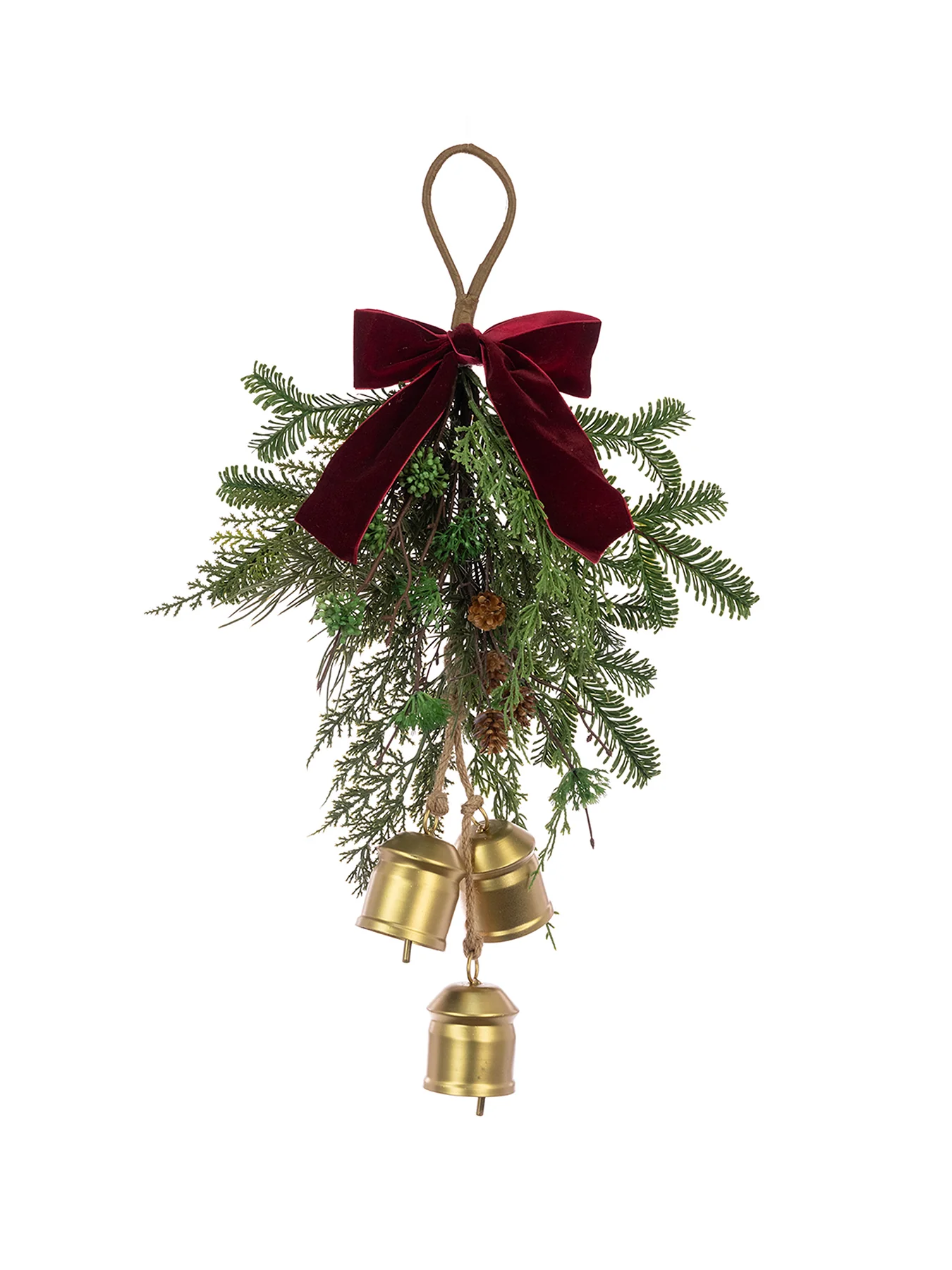 Belmesthorpe Bow & Bells Christmas Hanging Decoration