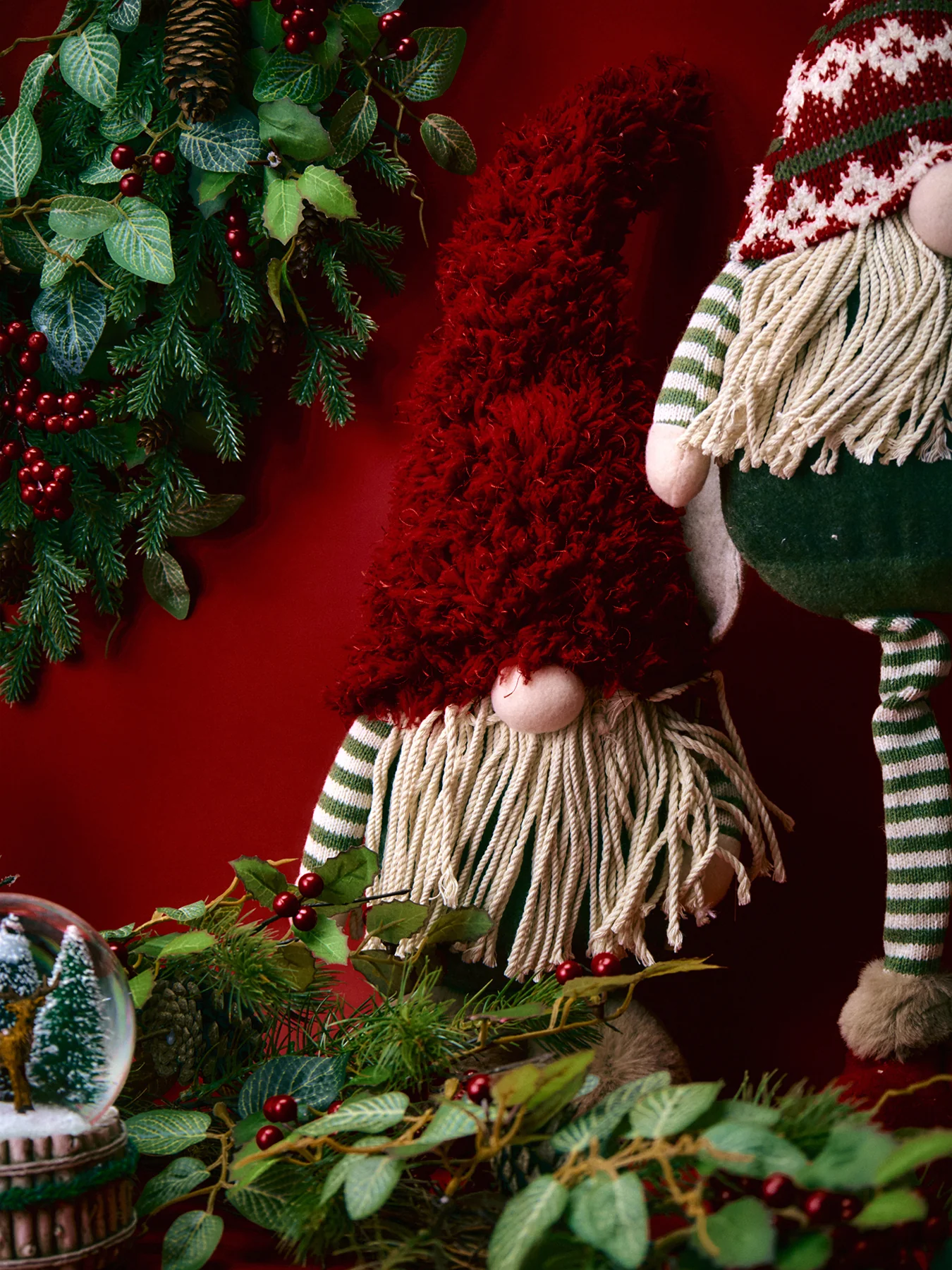 Gonk with Fluffy Hat and Christmas Tree 52cm - Image 2