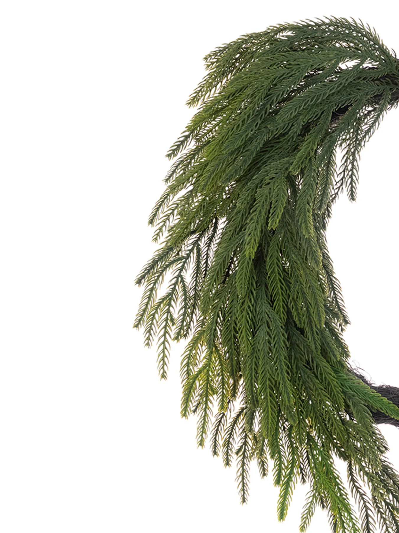 Waxed Pine Wreath Christmas Decoration 61cm - Image 3