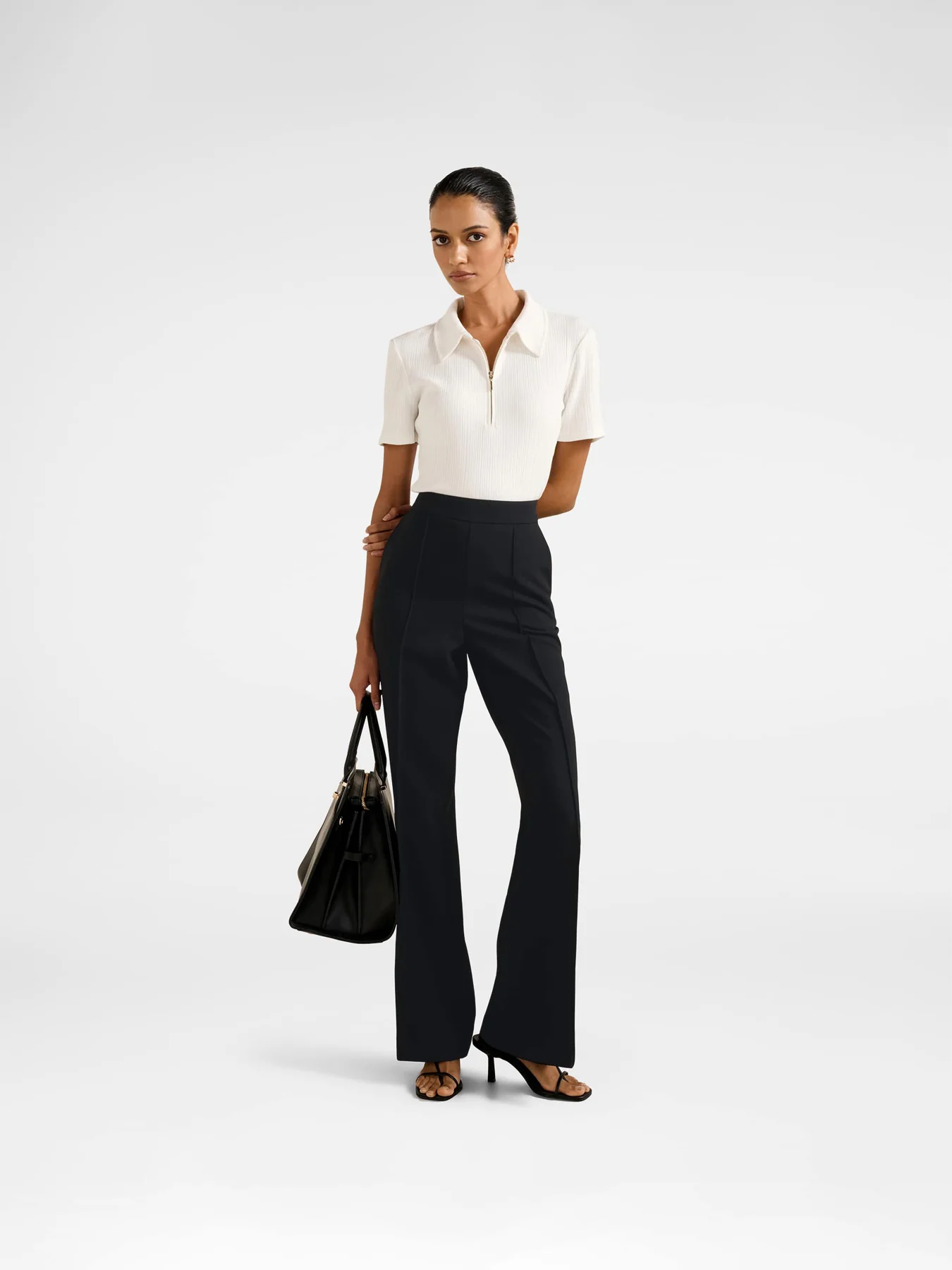 Bethany Petite Pintuck Flared Pants - Image 2