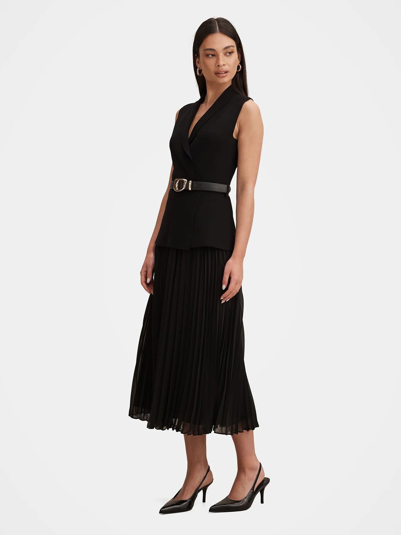 Bianca Knitted Midi Dress Black - Image 3