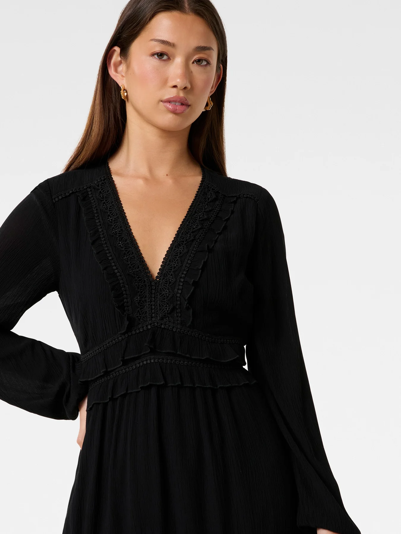 Elsa Trim Mini Dress Black - Image 5