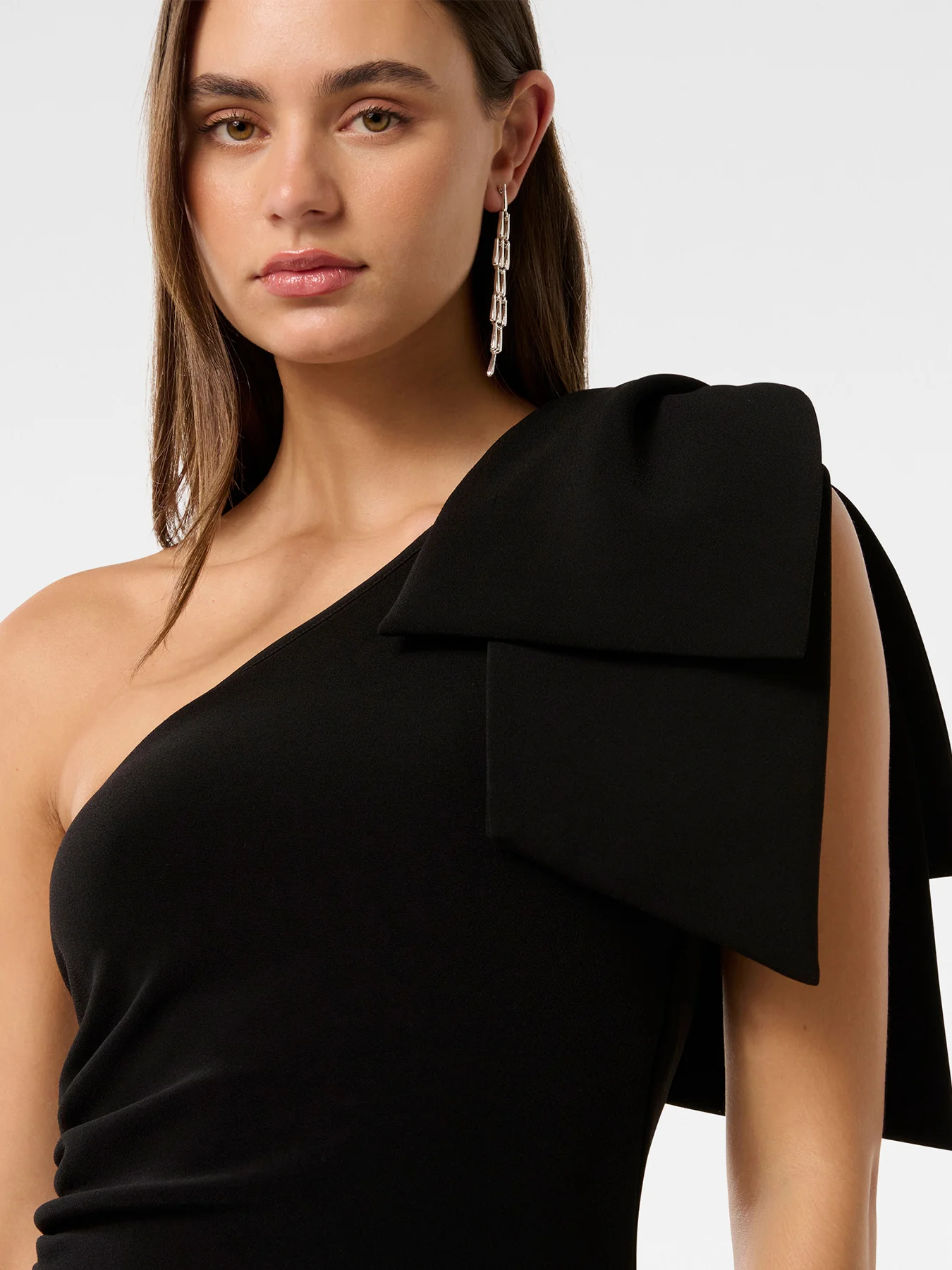 Jade Bow Bodycon Dress Black - Image 4