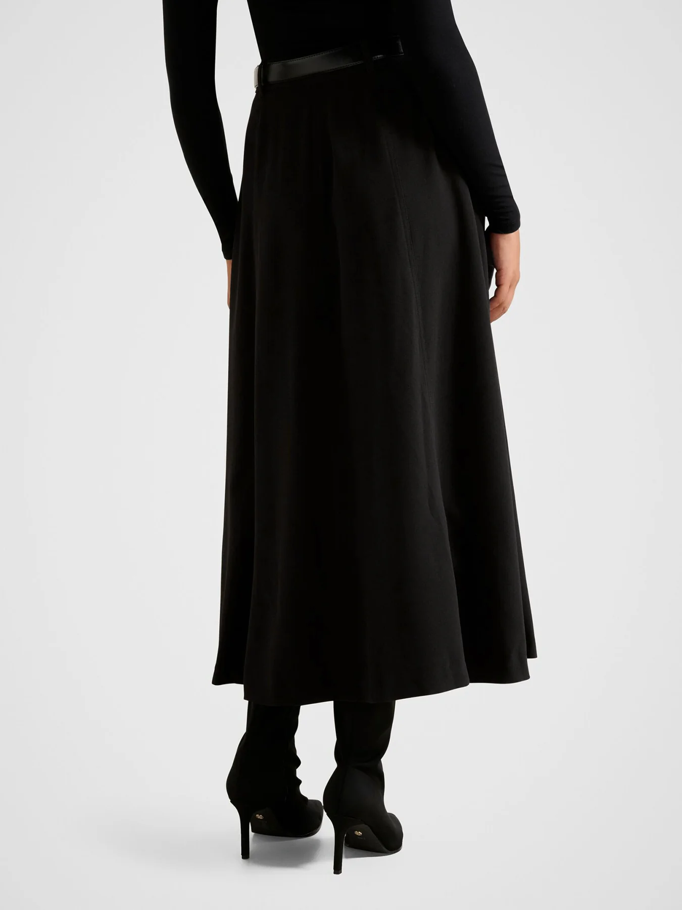 Celine Belted Midi Skirt Black - Image 5