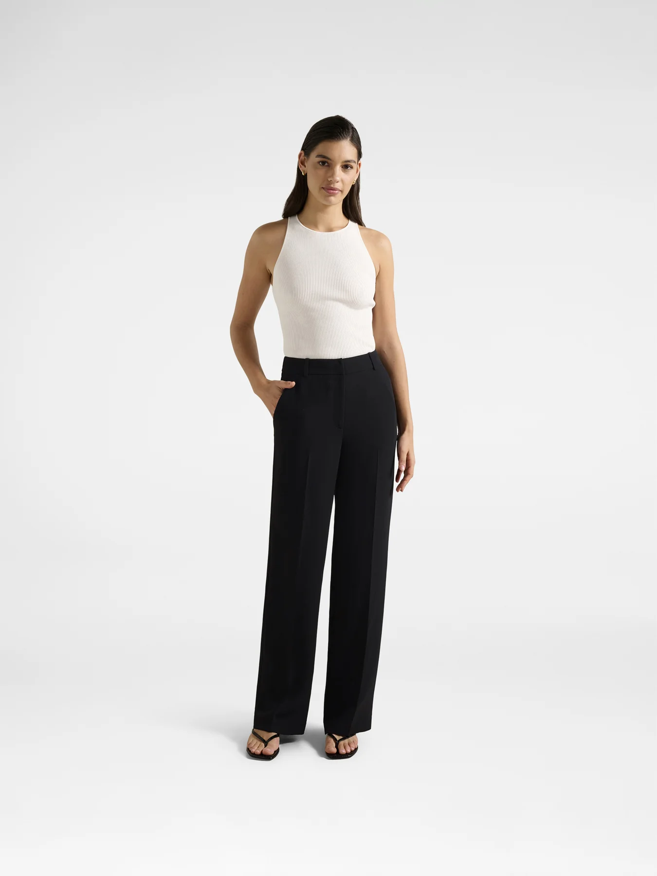 Dahlia Straight Leg Pants Black - Image 2