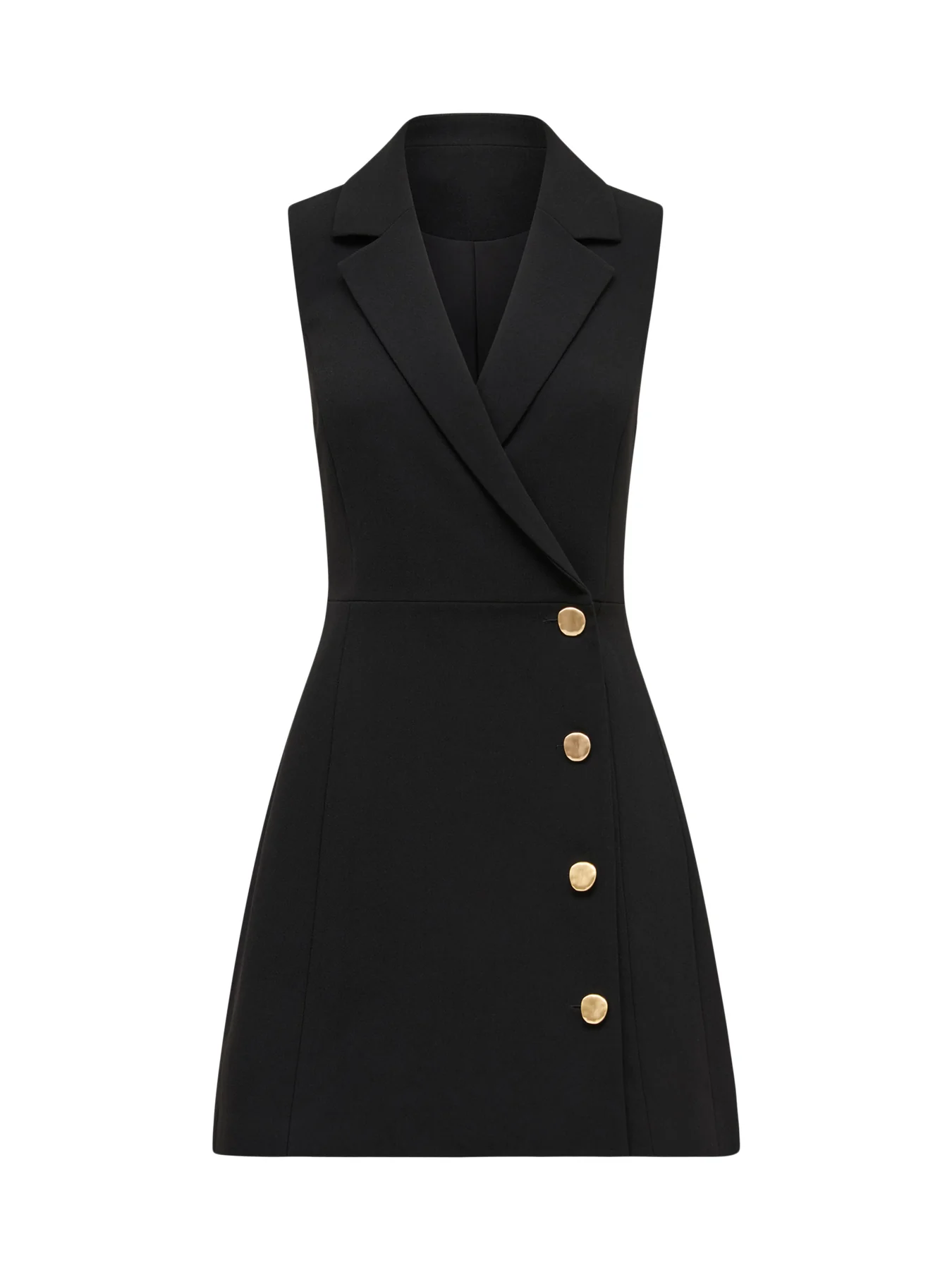 Eddie Sleeveless Blazer Mini Dress Black