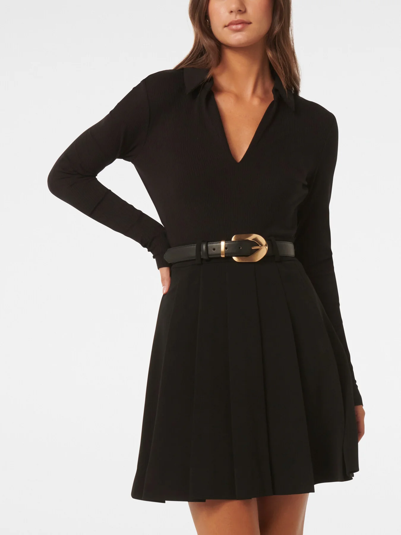 Eliana Pleated Skirt Mini Dress - Image 4