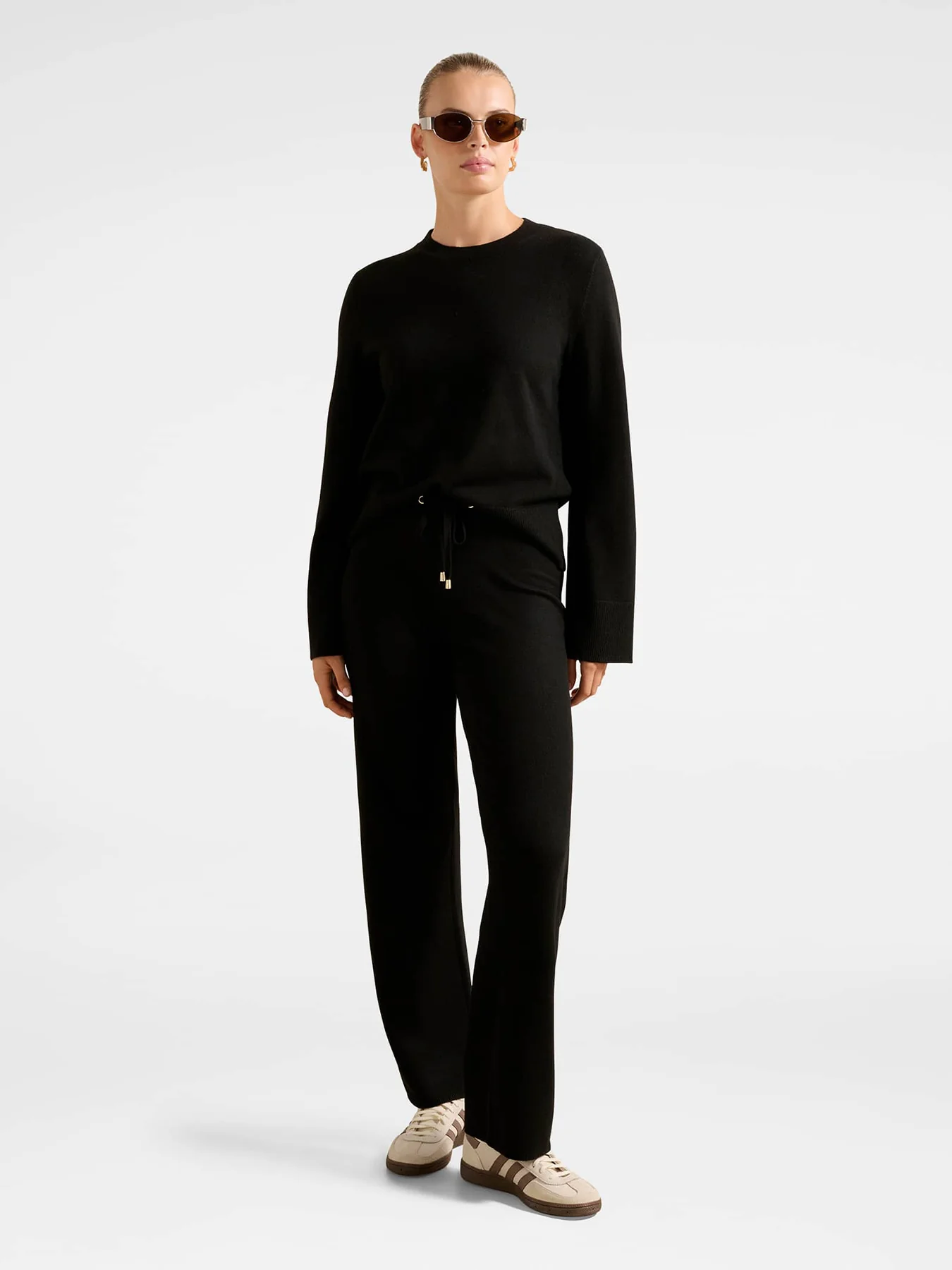 Hazel Knitted Lounge Jumper Black - Image 2