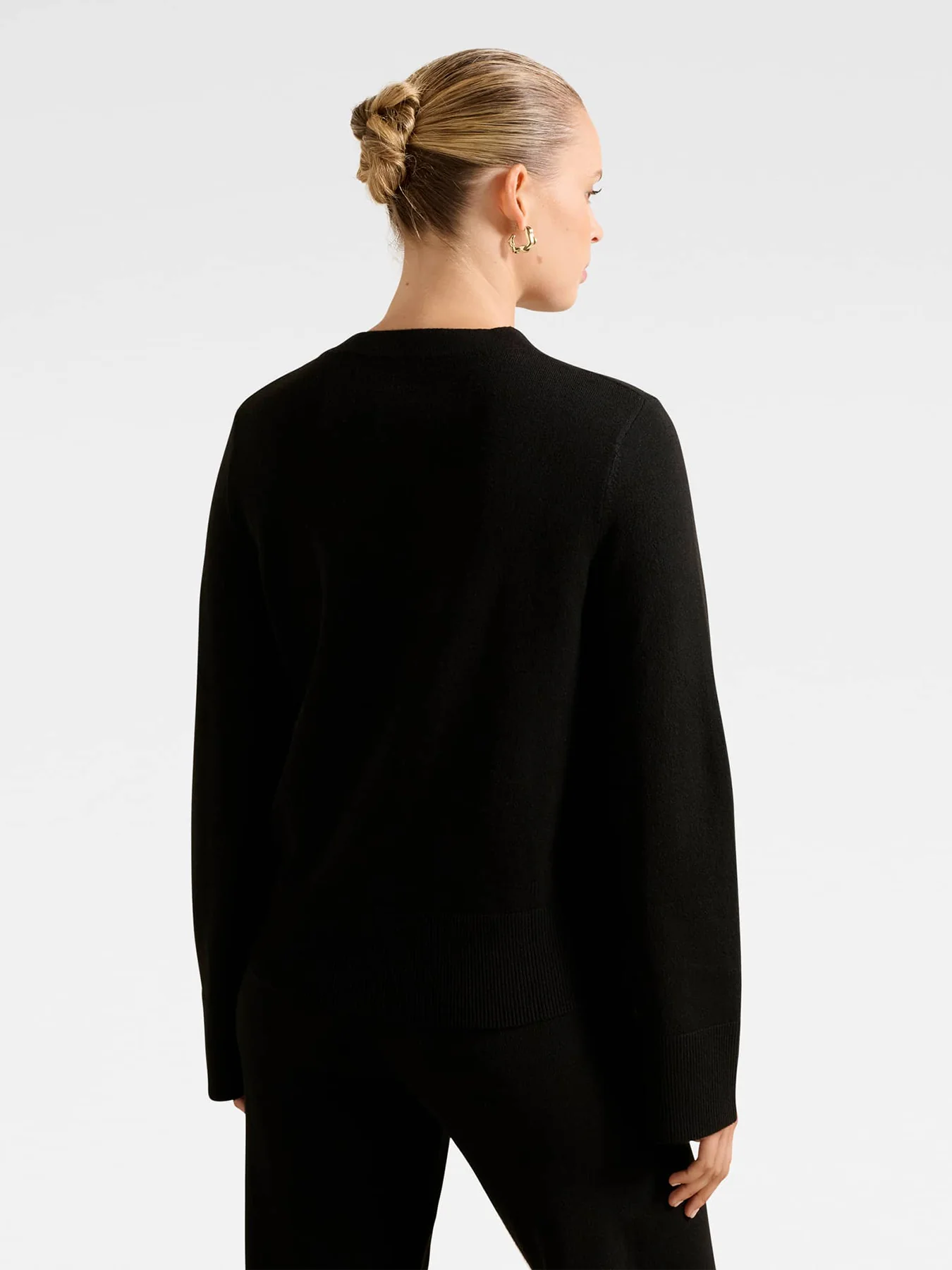 Hazel Knitted Lounge Jumper Black - Image 3