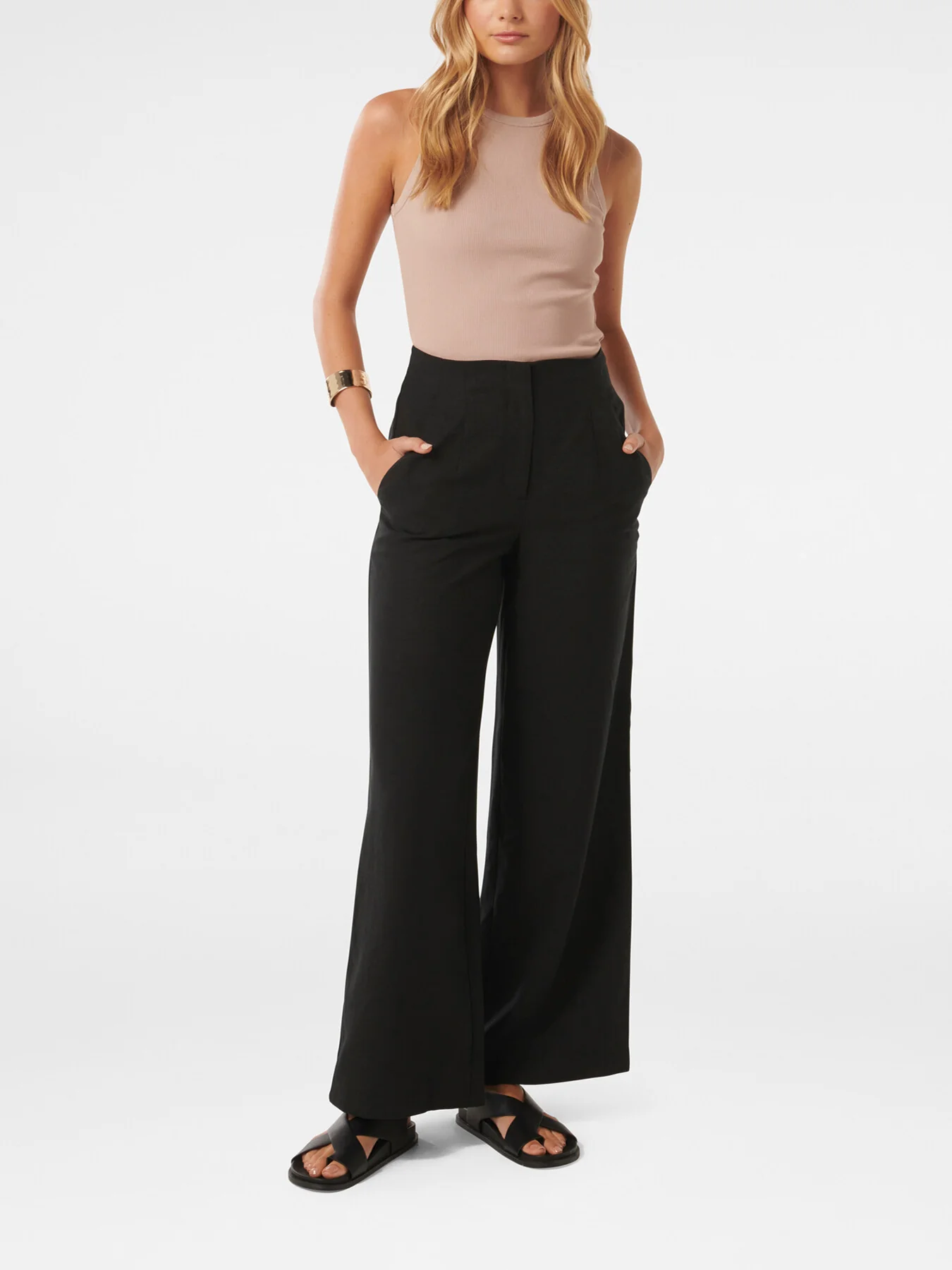 Mona Linen Wide Leg Pants - Image 2