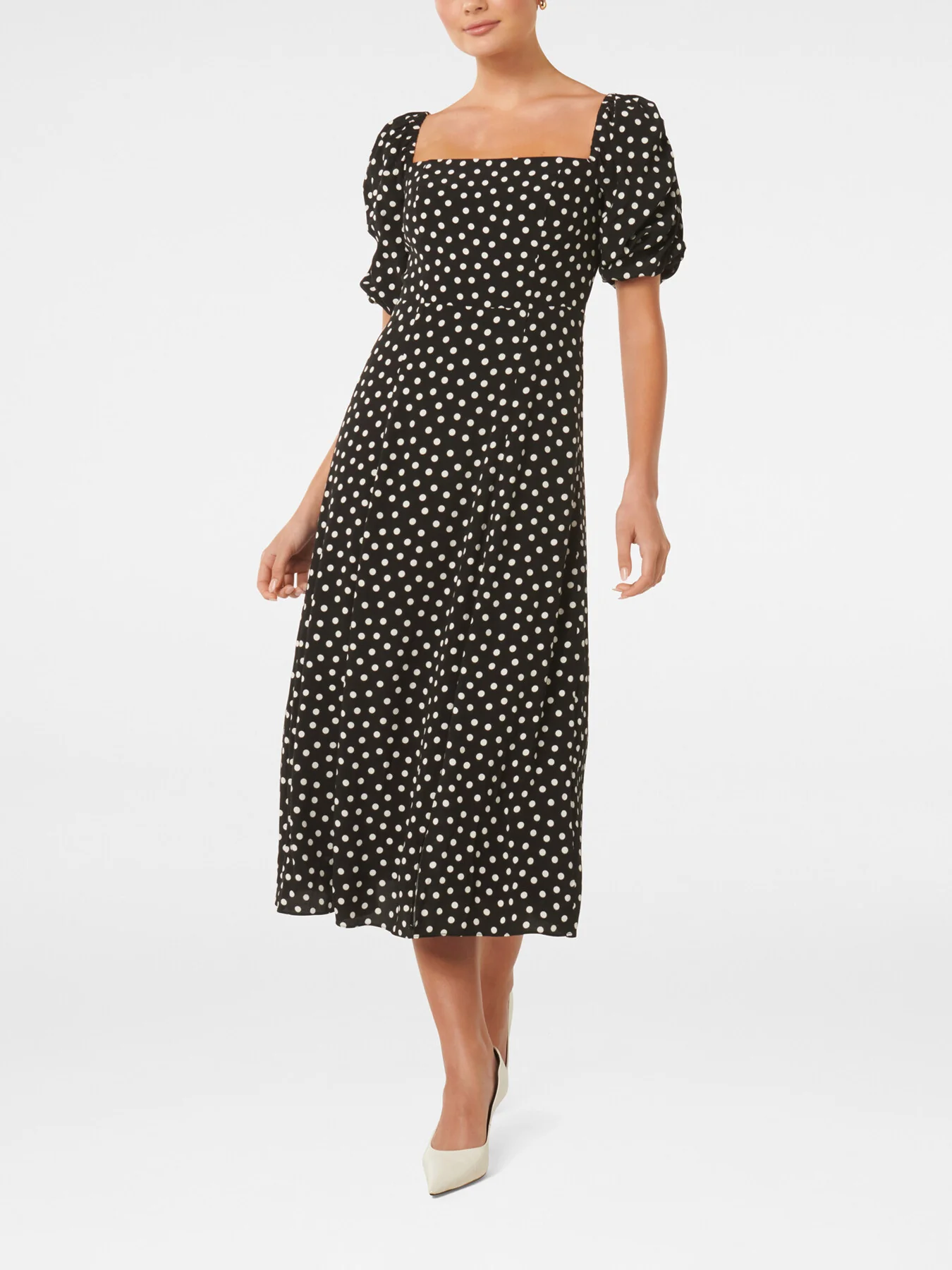 Hailee Puff Sleeves Midi Dress - Image 2
