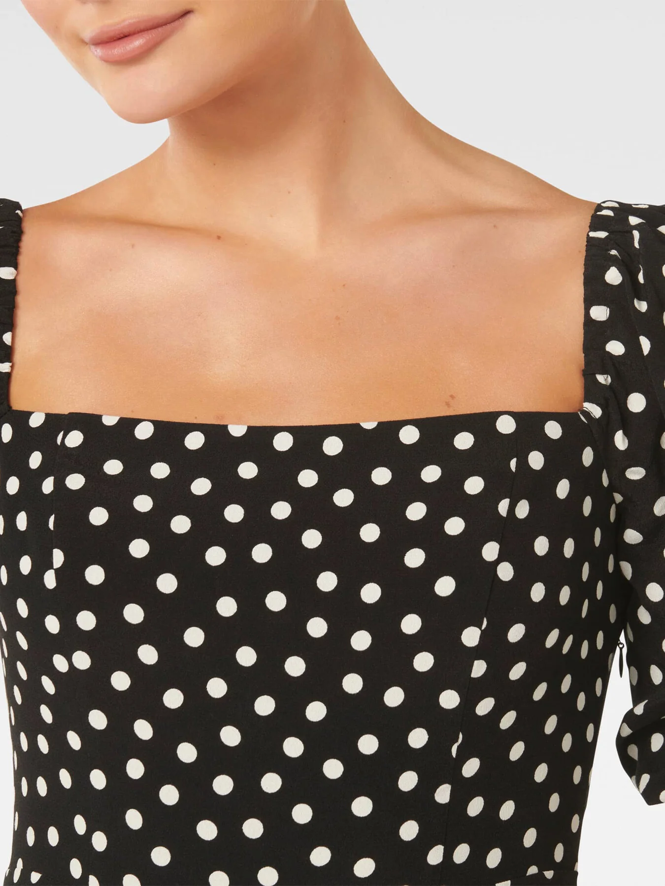 Hailee Puff Sleeves Midi Dress - Image 5