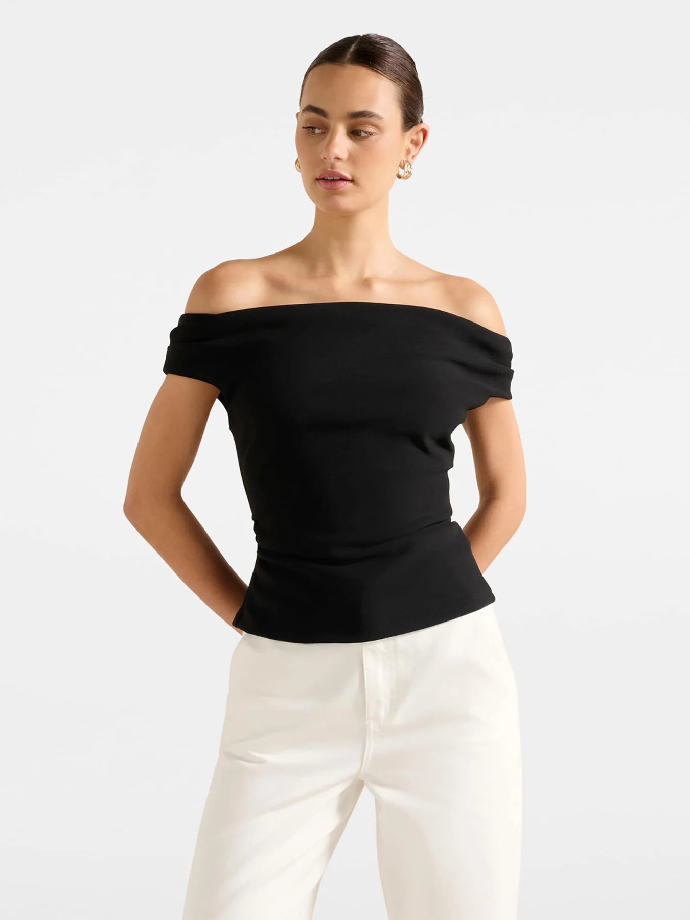 Somer Crepe Bardot Top - Image 4