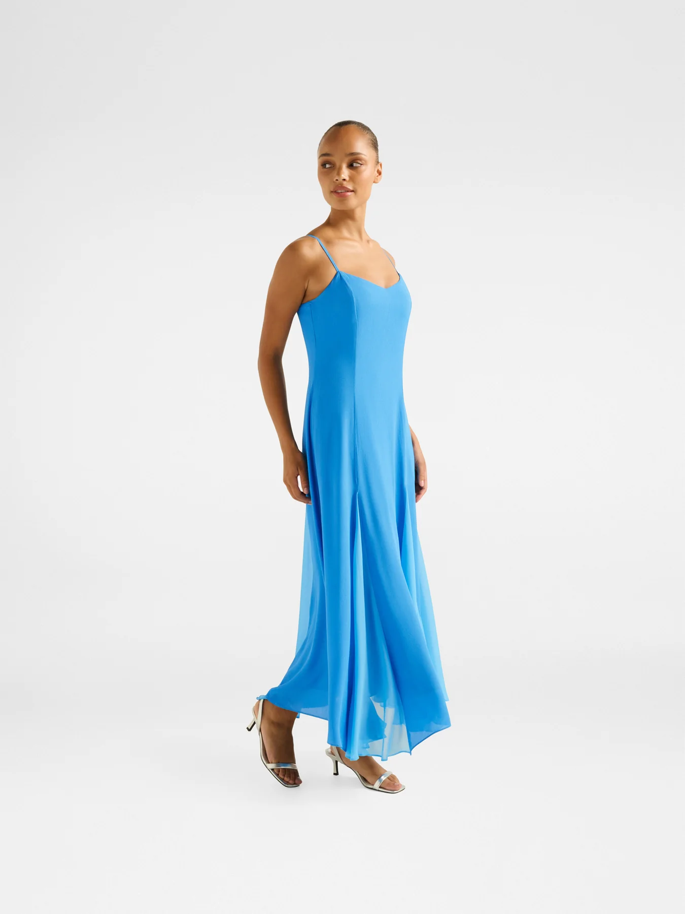Dahlia Contrast Godet Maxi Dress - Image 5