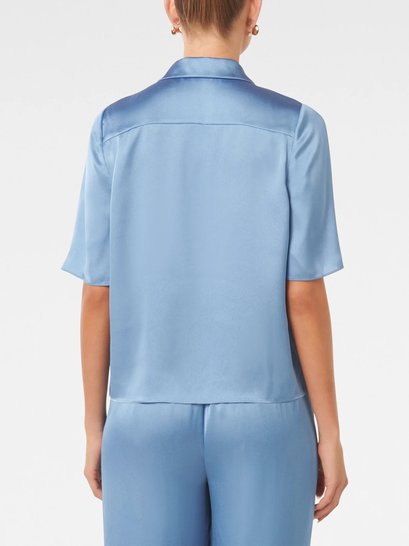 Mercedes Short Sleeves Satin Shirt - Image 3