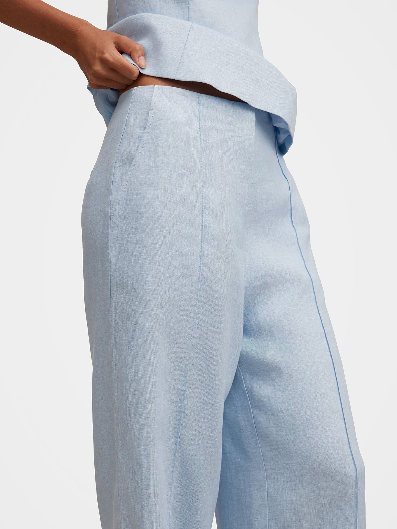 Posey Wide Leg Trousers Blue - Image 5