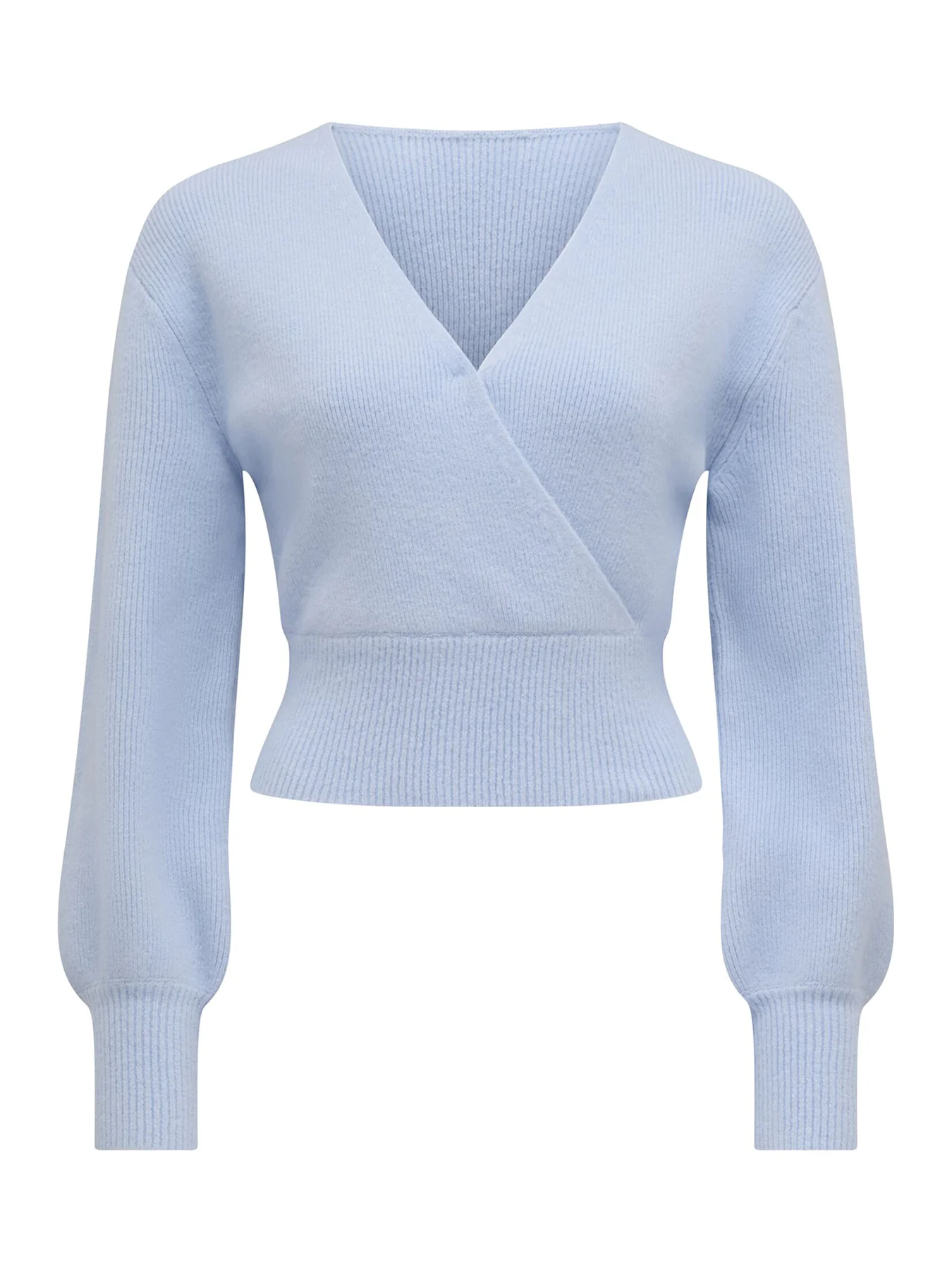 Sloane Wrap Knitted Sweater Blue