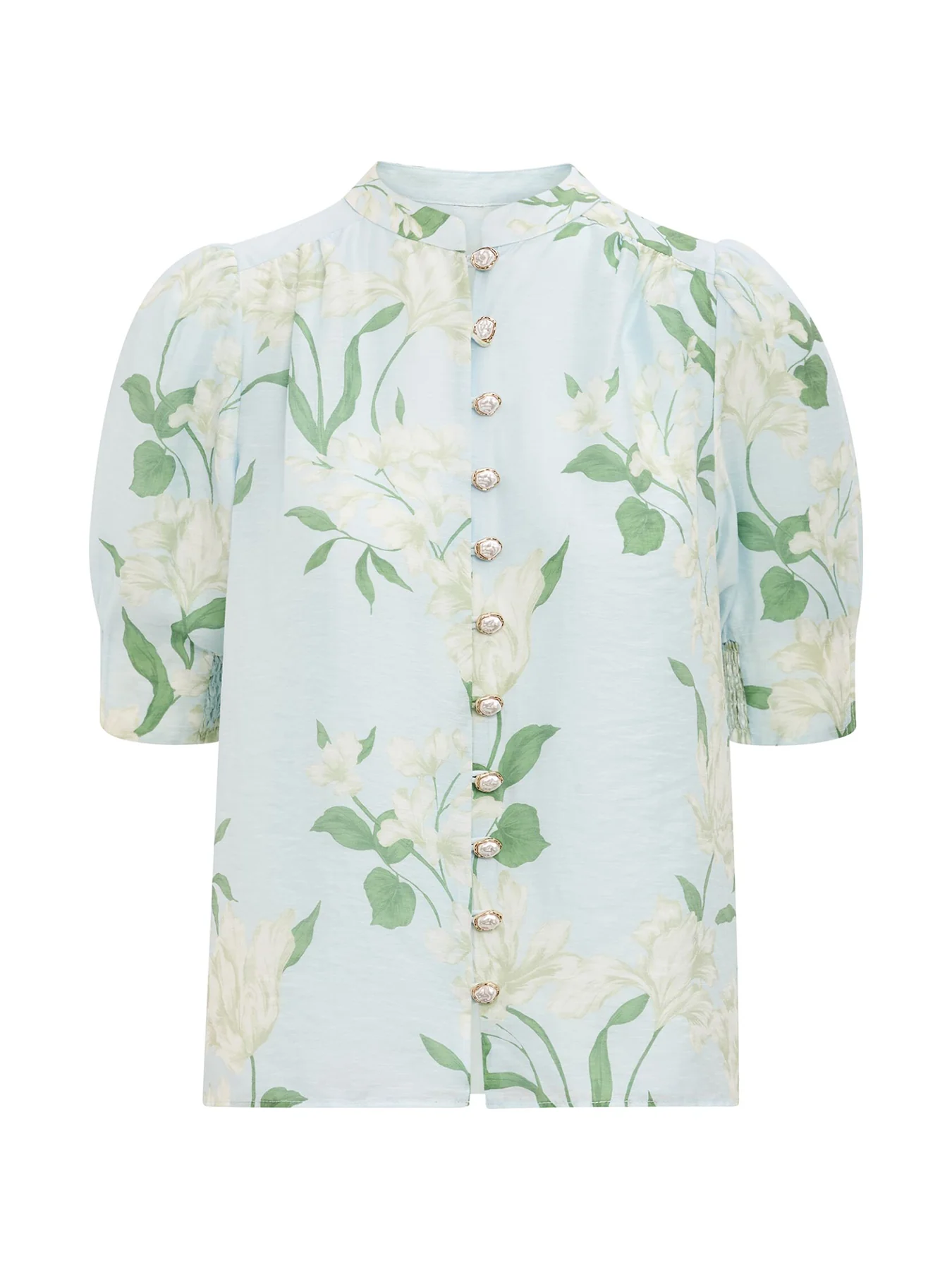 Tahlia Tuck Detail Blouse Blue