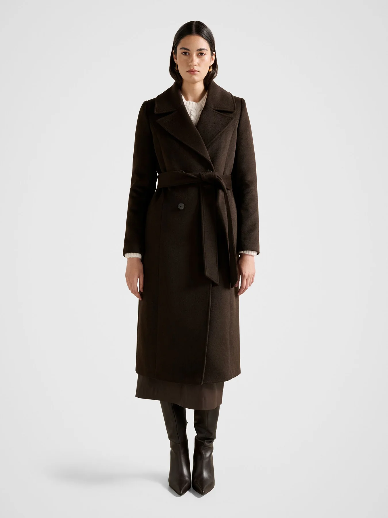 Blake Double Breasted Coat Brown - Image 2