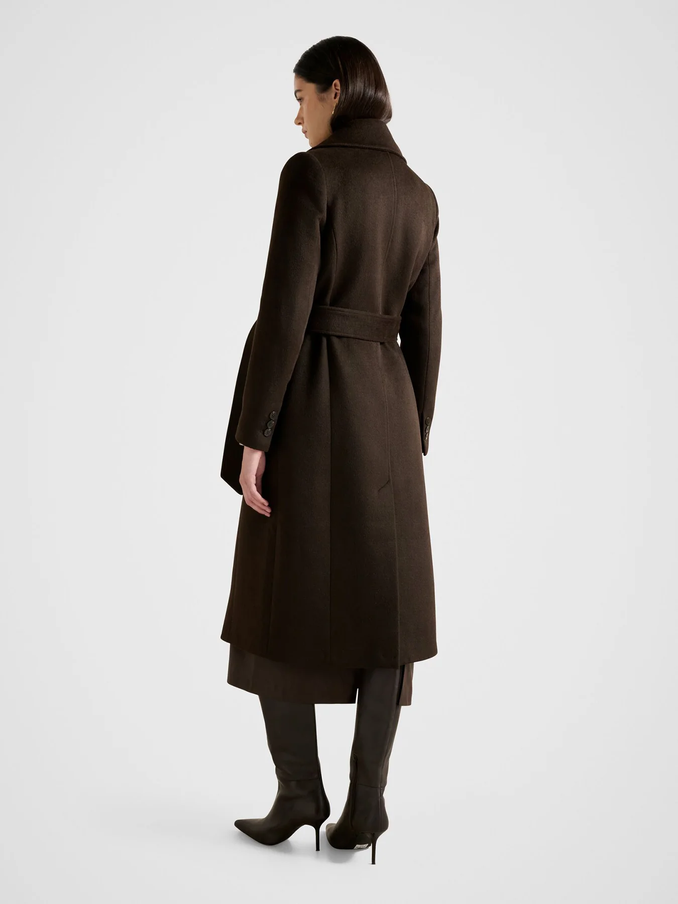 Blake Double Breasted Coat Brown - Image 3