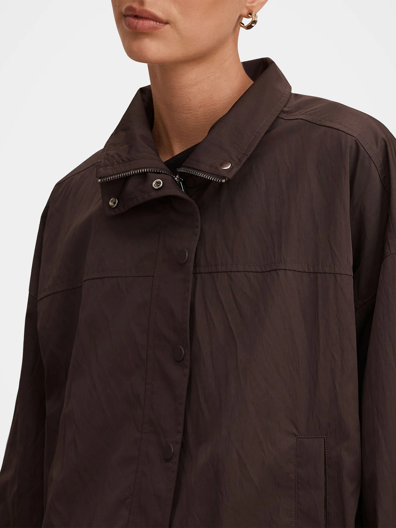 Eliza Windbreaker Jacket Brown - Image 4
