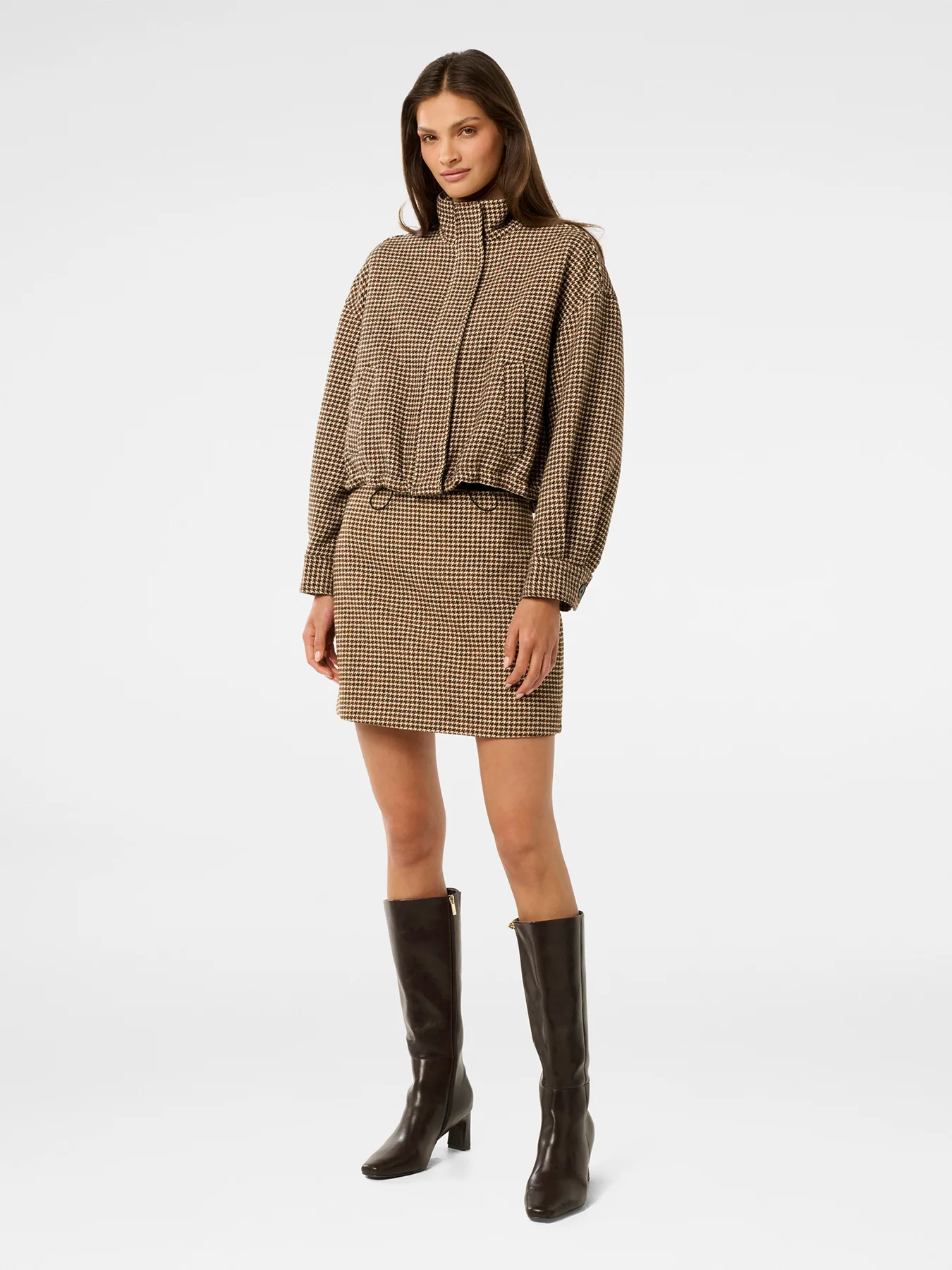 Kaia Checked Crop Jacket - Image 2