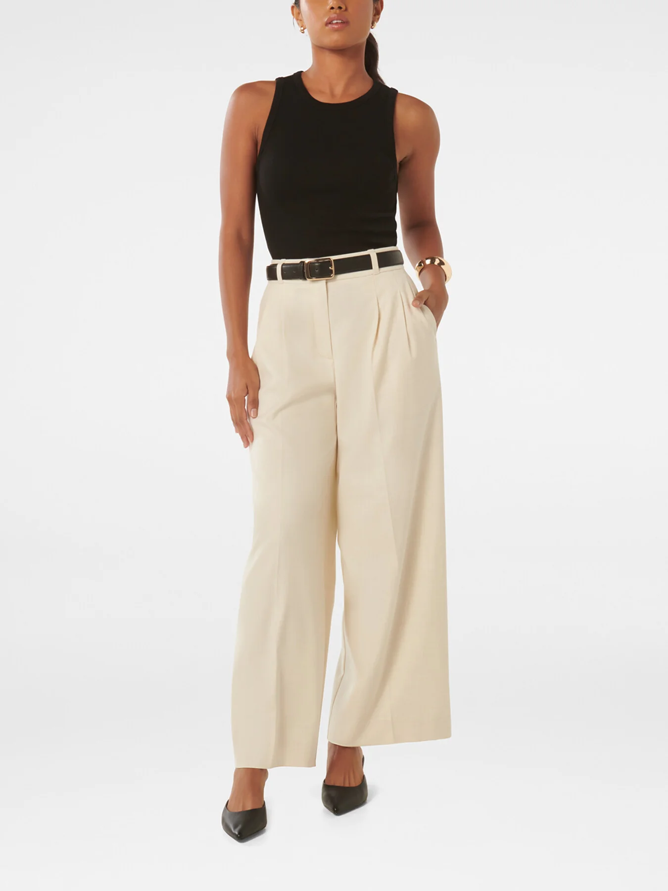 Edweena Petite Belted Wide Leg Pants - Image 2