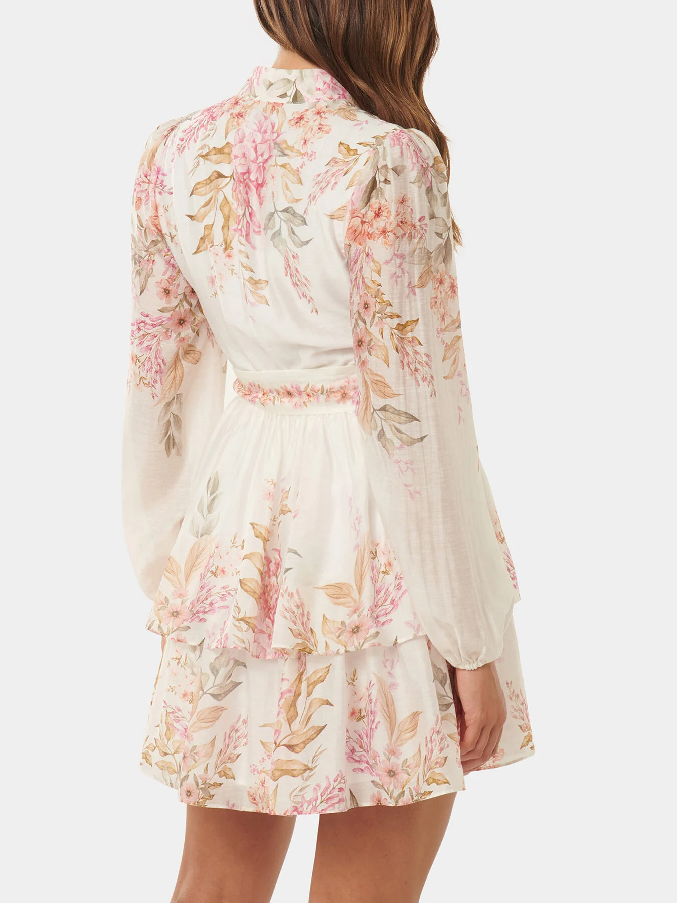 Isla Printed Long Sleeves Mini Dress - Image 3