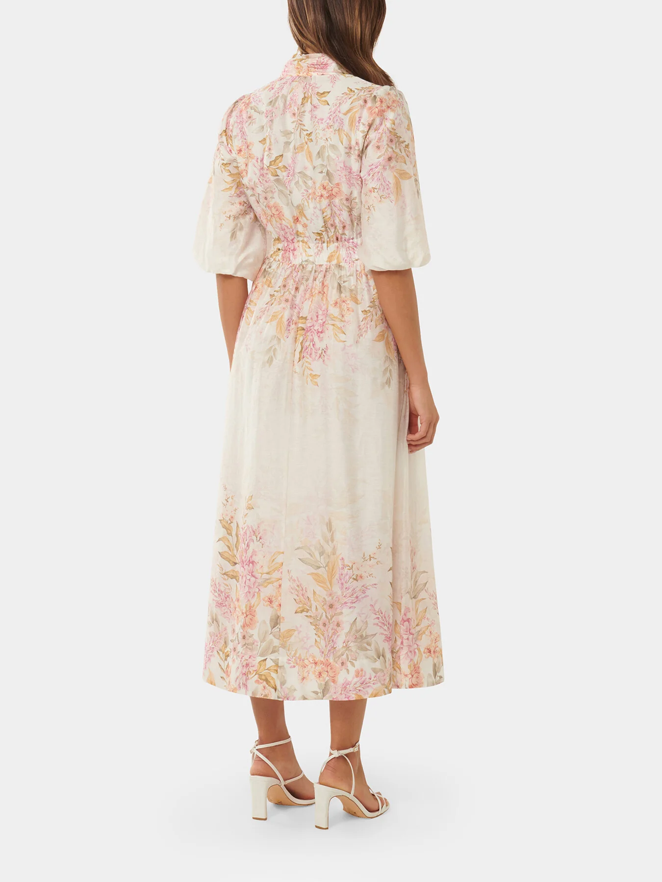 Ivy Printed Puff Sleeves Midi Dress - Image 3