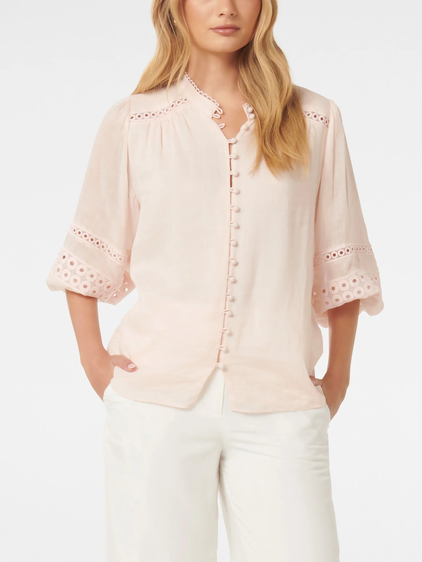 Tatiana Trim Insert Blouse - Image 4