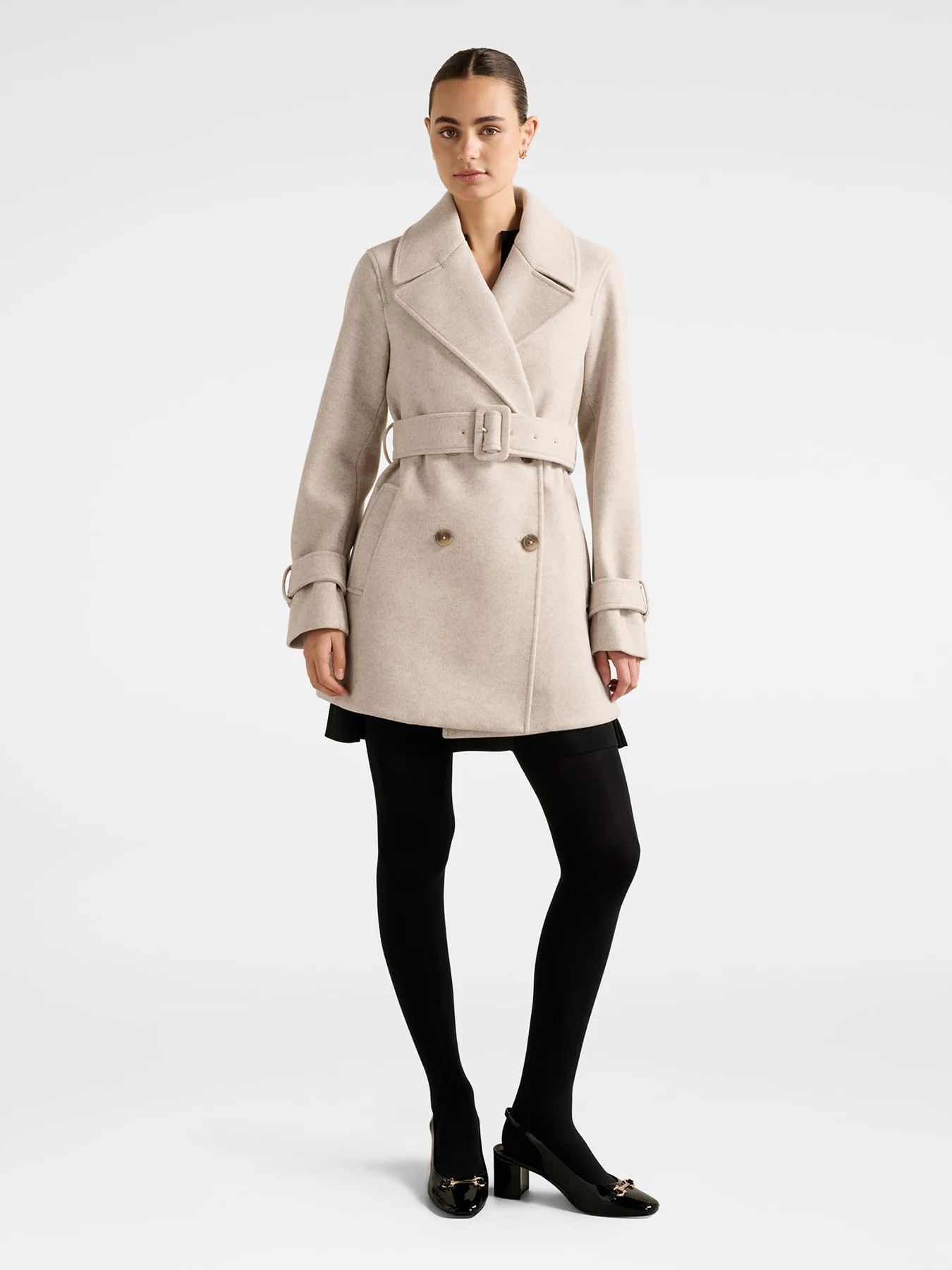 Belle Short Wrap Coat - Image 2