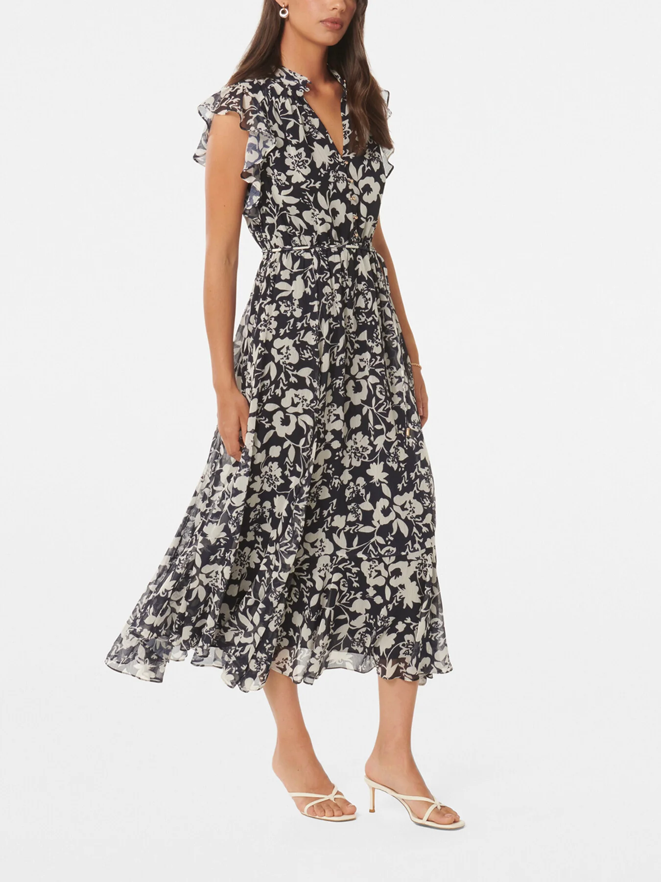 Maxine Ruffle Sleeves Midi Dress - Image 5