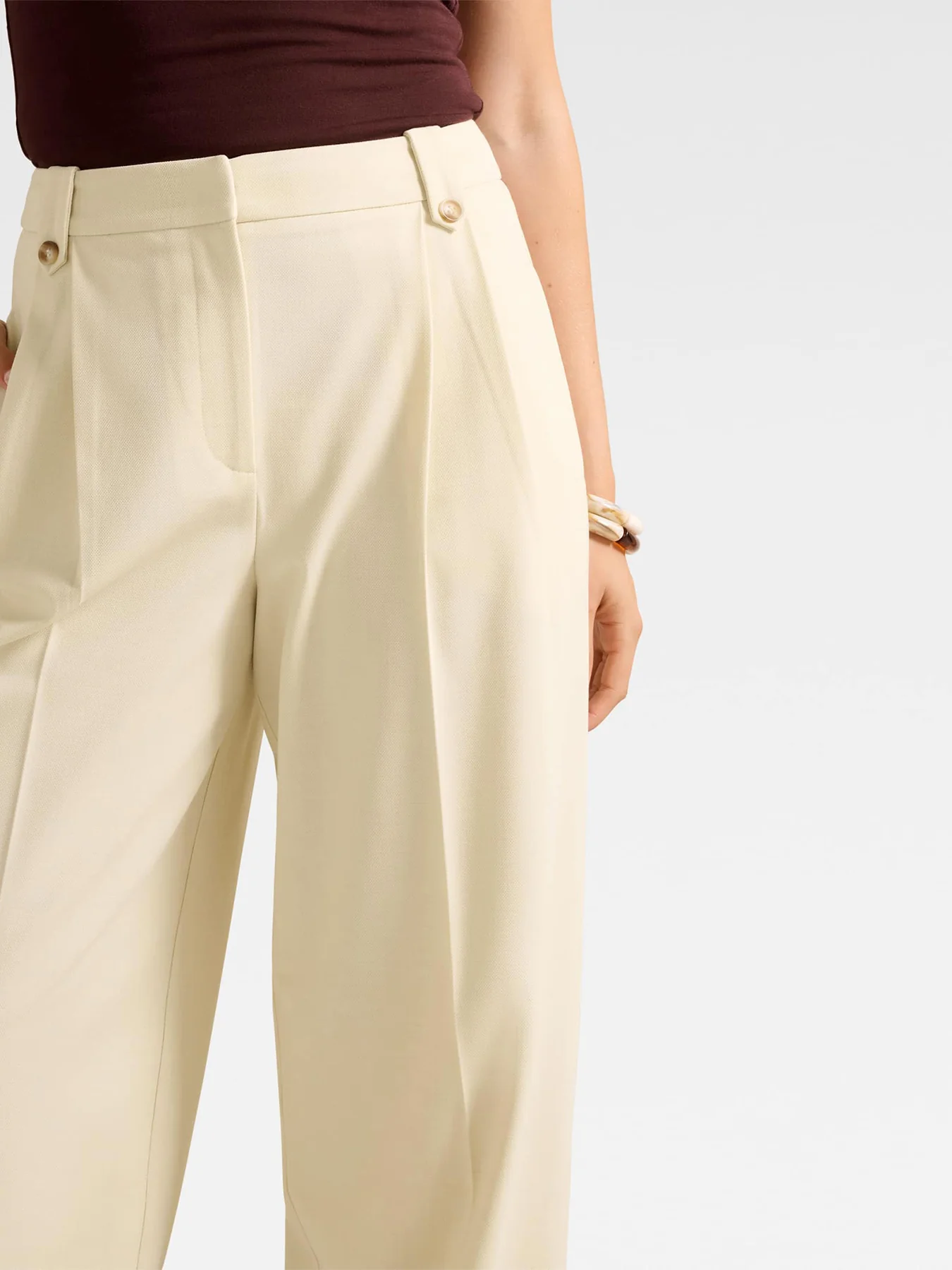 Gigi Button Tab Wide Leg Pants - Image 5