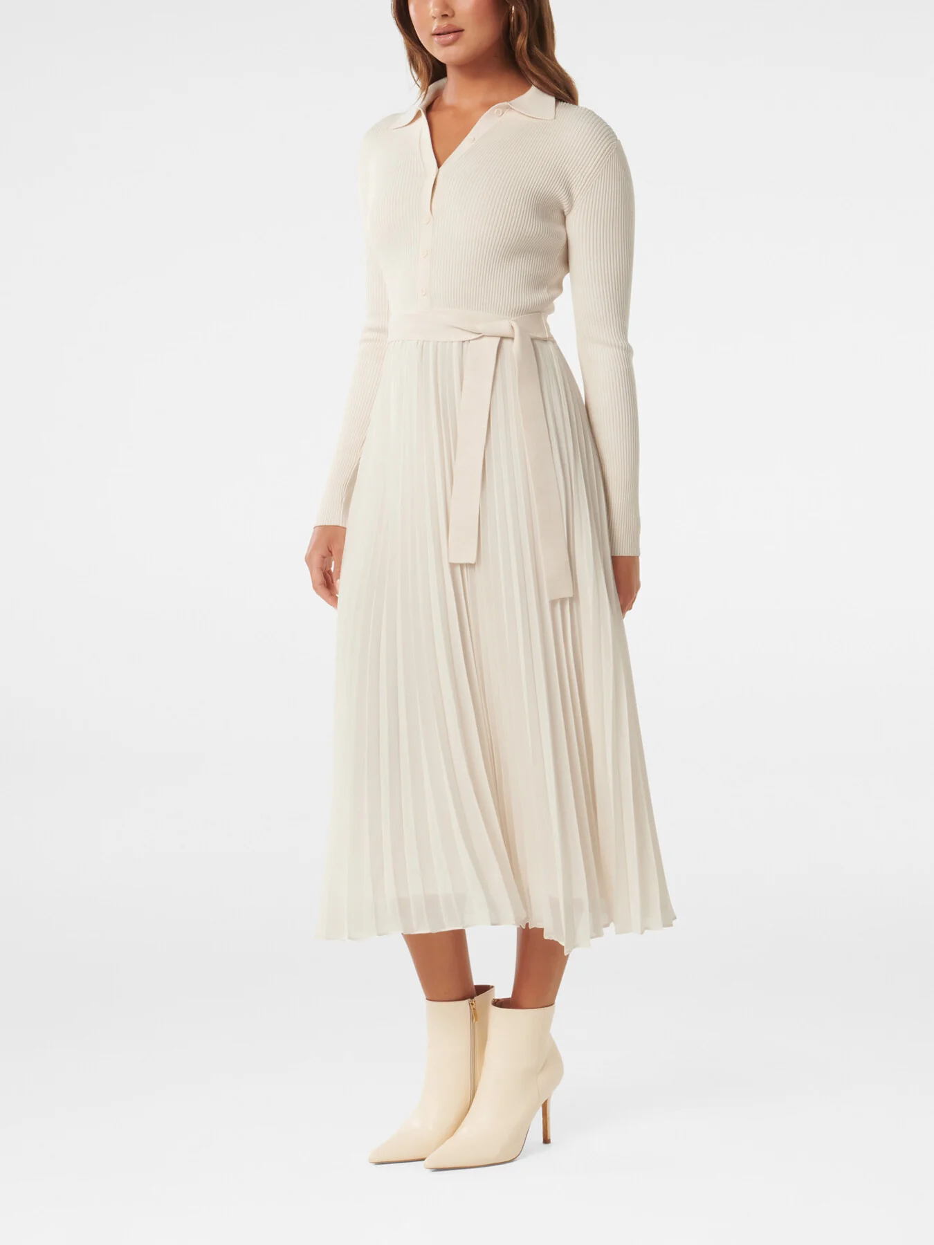 Maeve Pleat Hem Polo Collar Knit Dress - Image 5