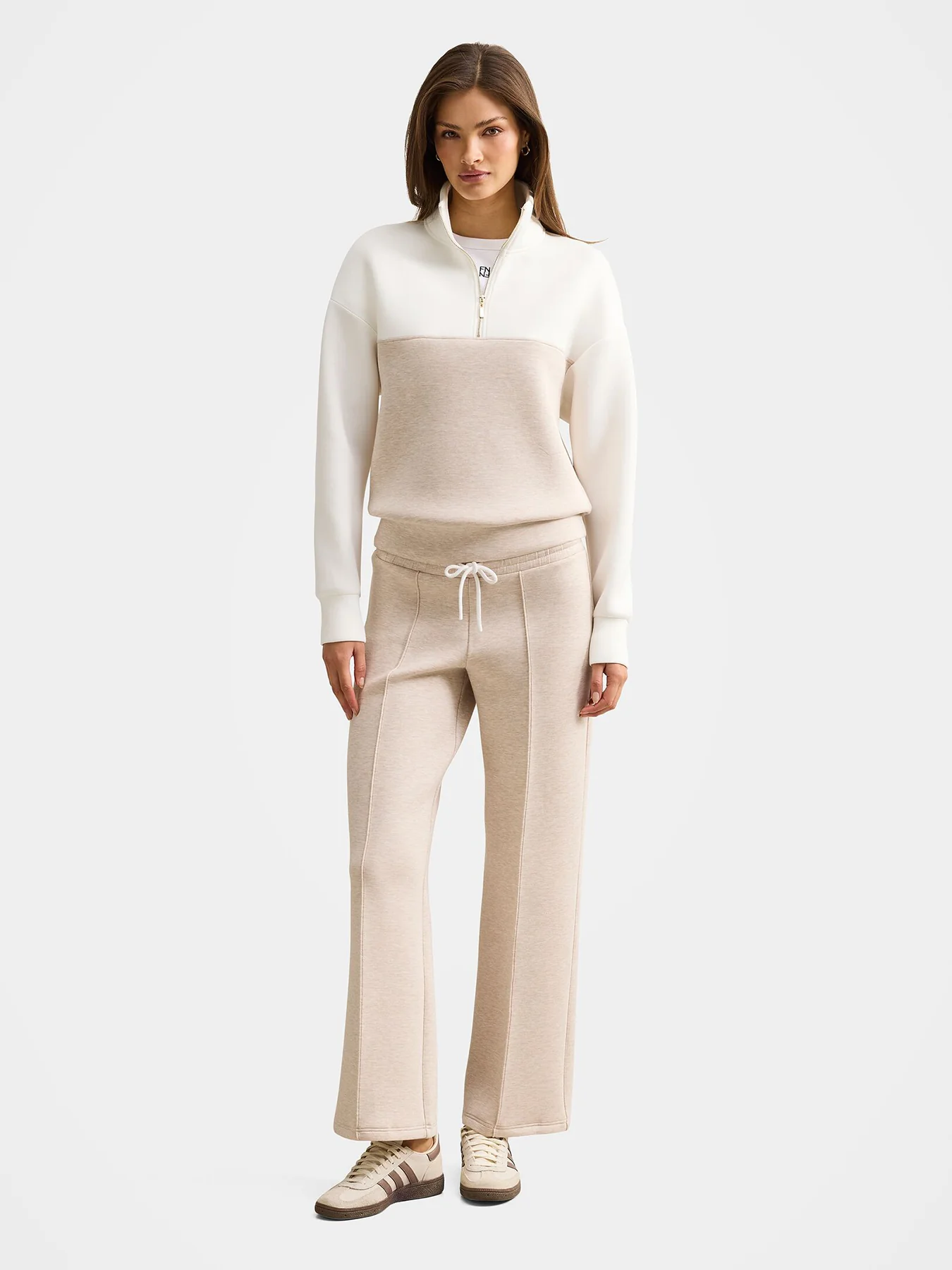 Tiana Wide Leg Track Pants True Cream - Image 2