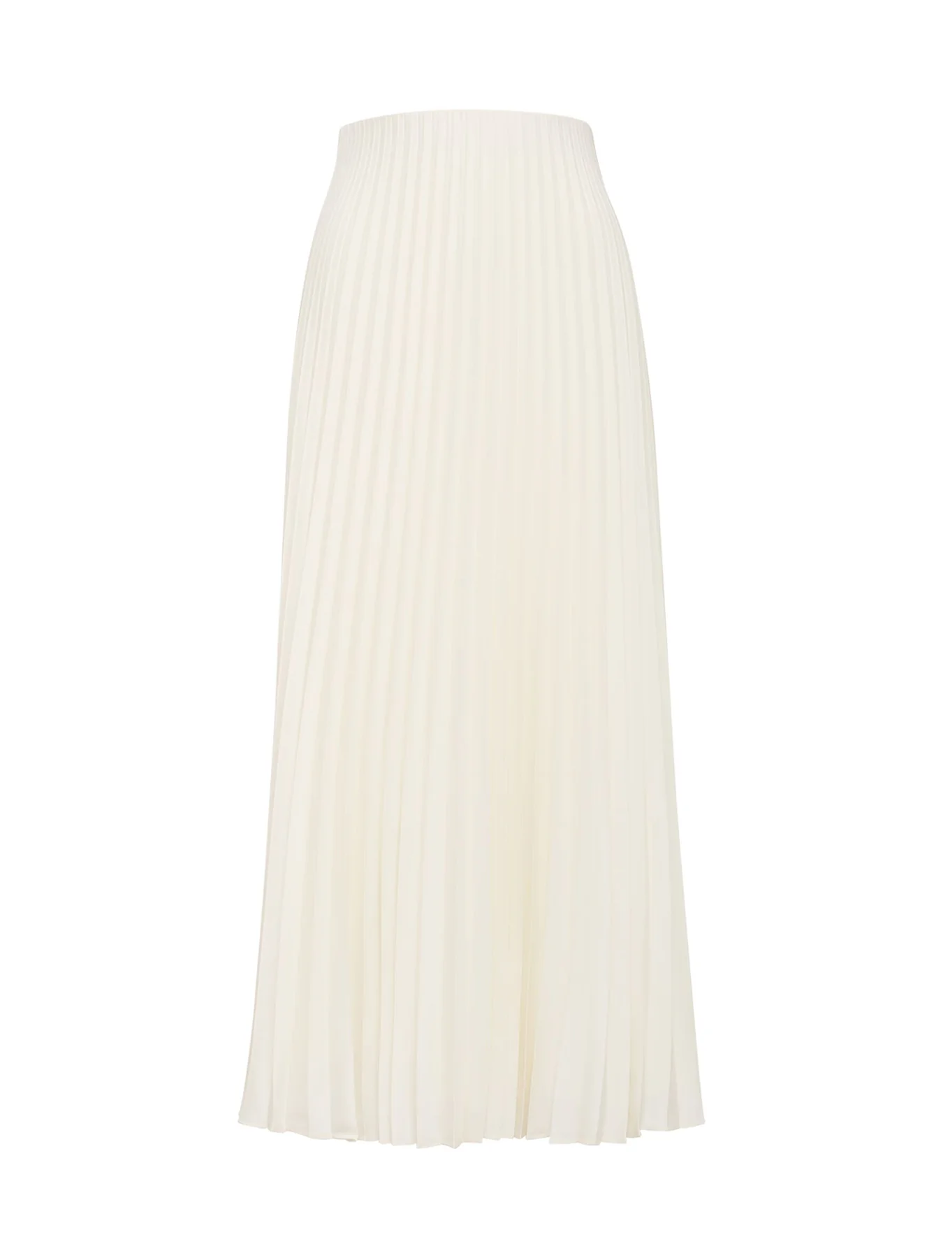 Yasmin Satin Pleated Skirt Cream